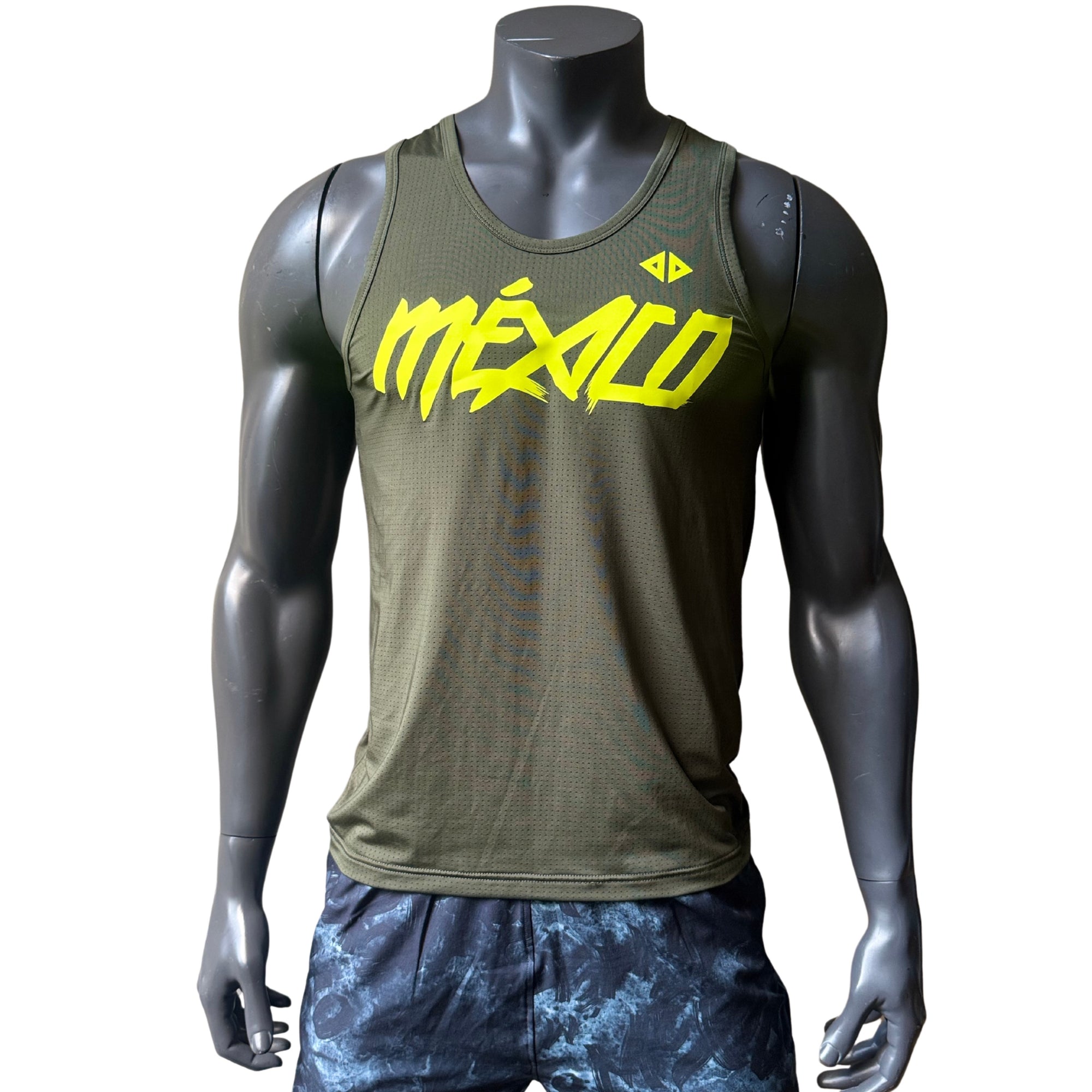 Camiseta México verde con amarillo Caballero