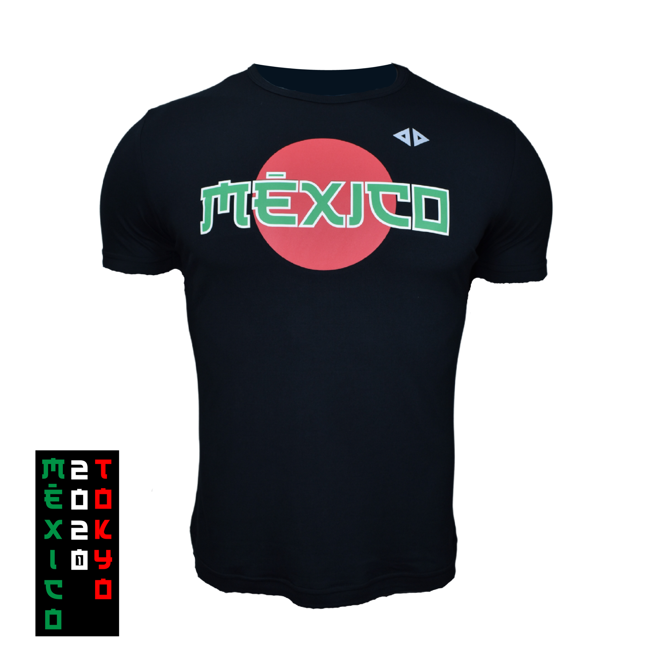 Playera Manga Corta México Tokyo Negro caballero