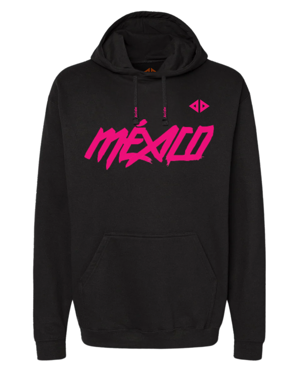 Sudadera Acide México Negro - Rosa