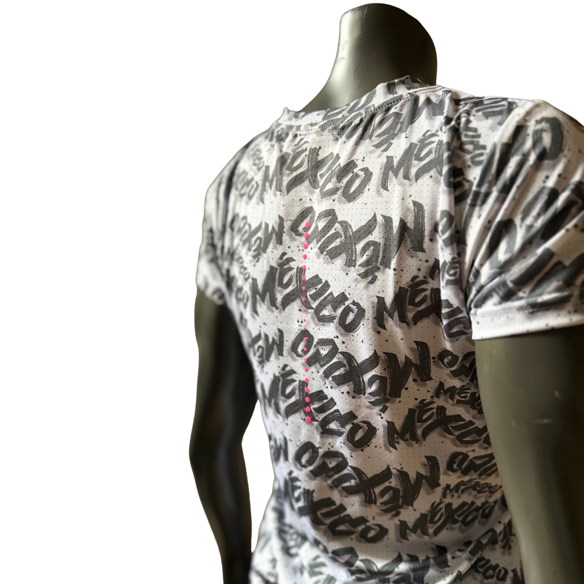 Playera Manga Corta México neón gray Dama