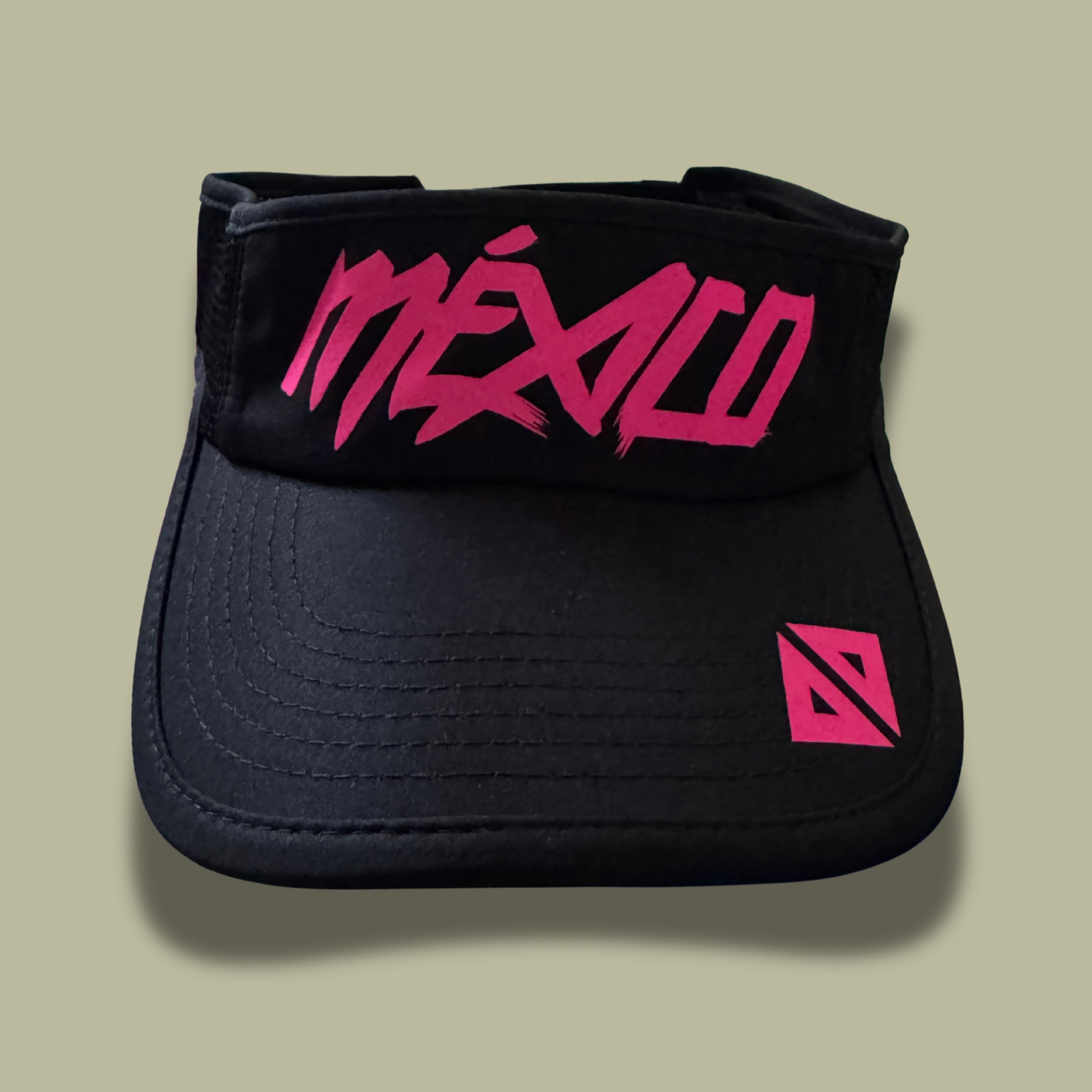 Visera México negro con rosa neón