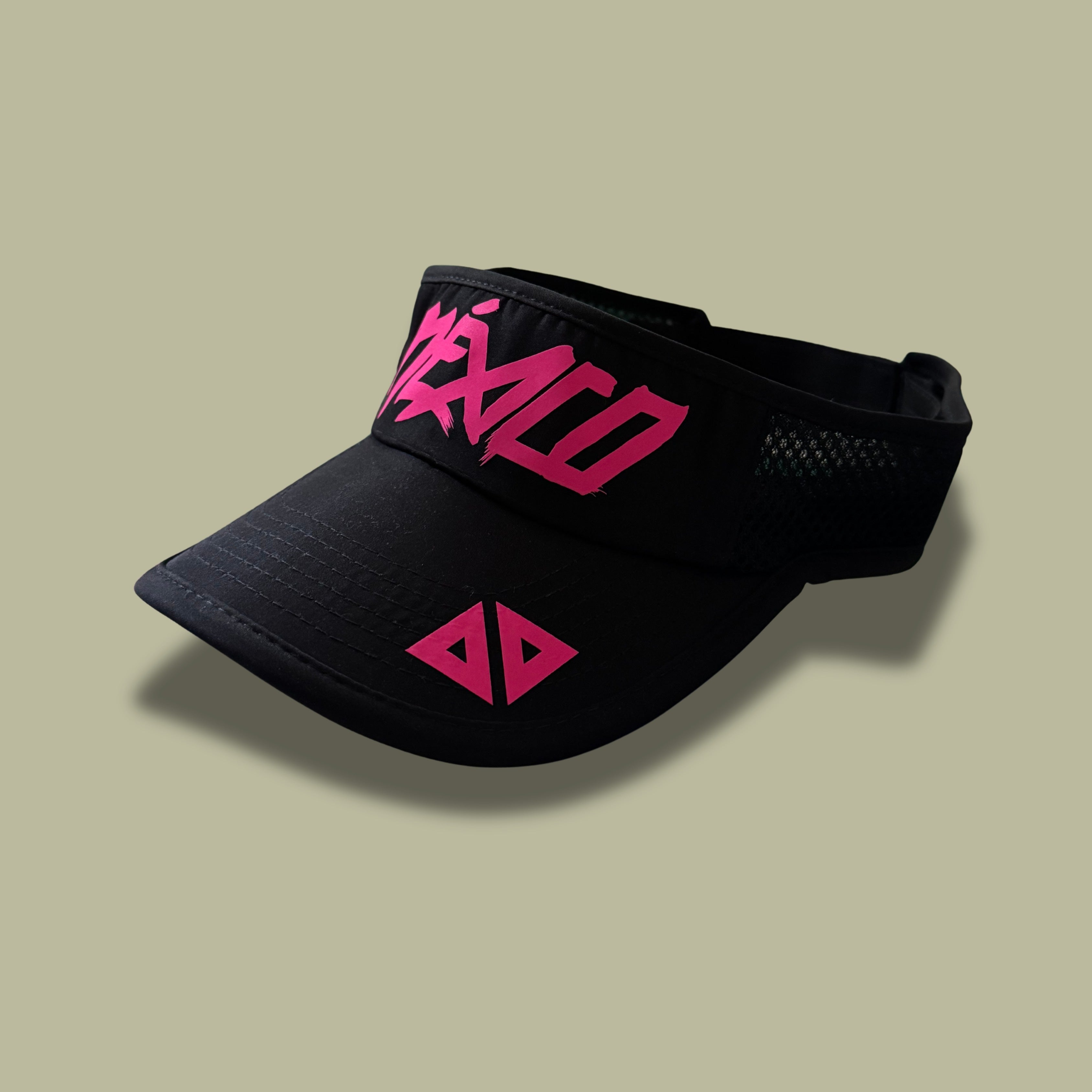 Visera México negro con rosa neón