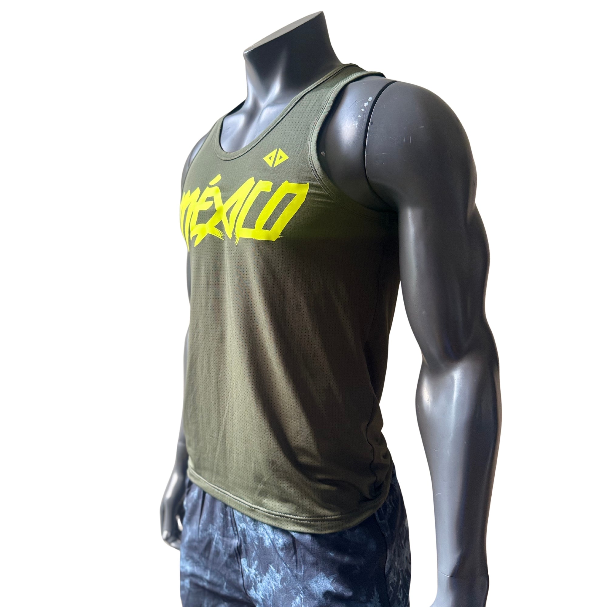 Camiseta México verde con amarillo Caballero