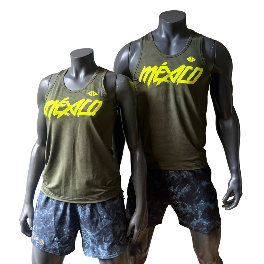 Camiseta México verde con amarillo PRO Dama