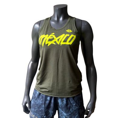 Camiseta México verde con amarillo PRO Dama