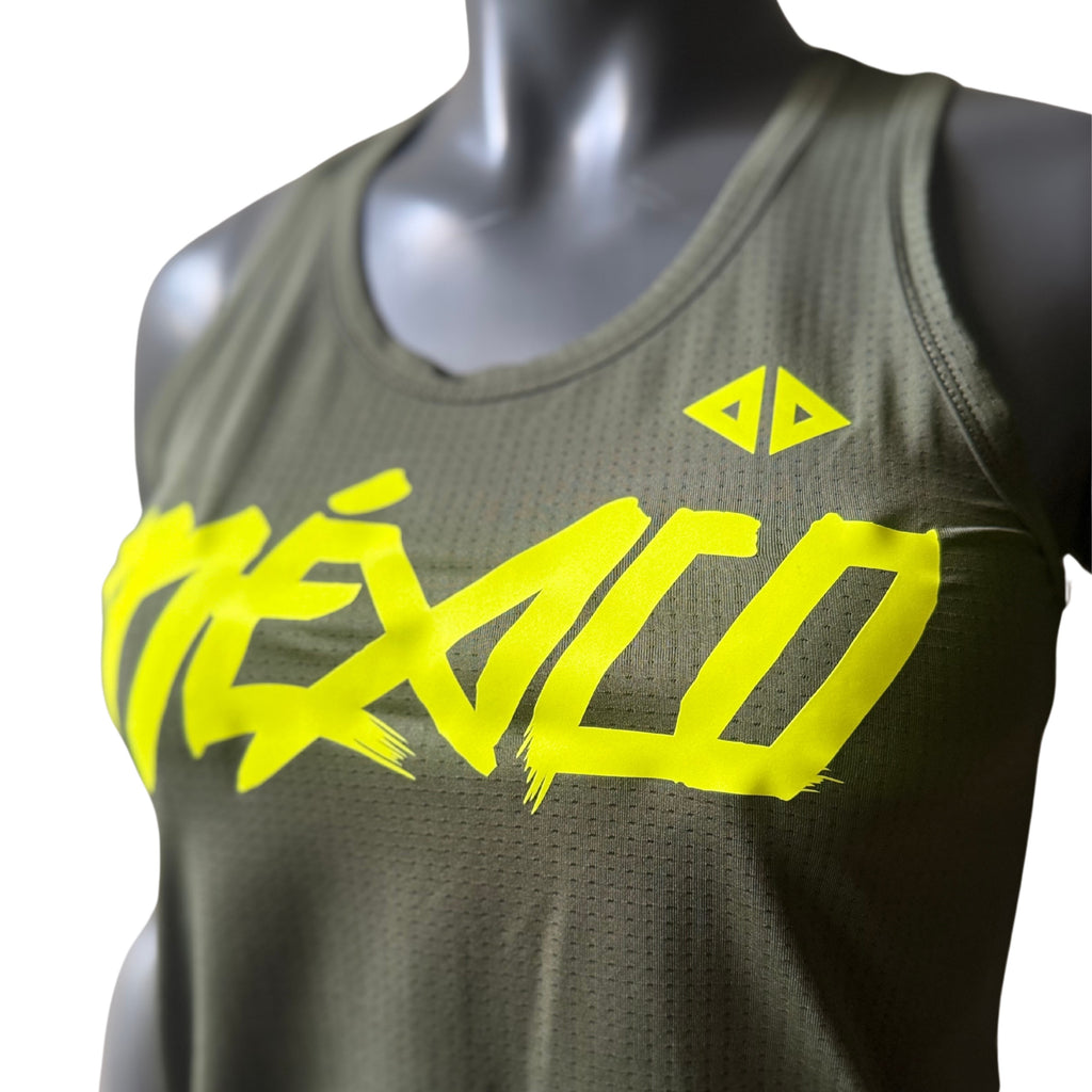 Camiseta México verde con amarillo PRO Dama