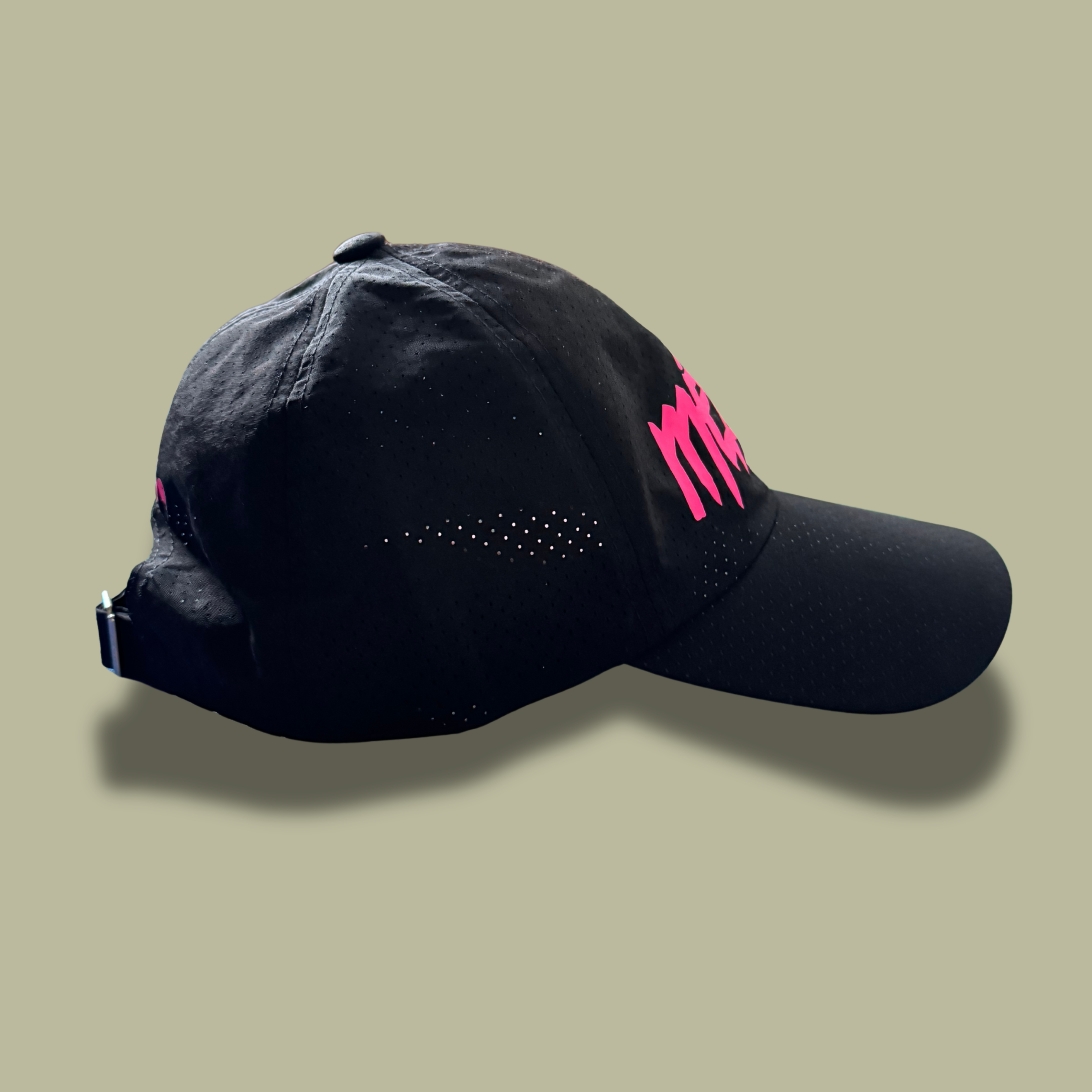 Gorra super dry Acide negro con rosa neón