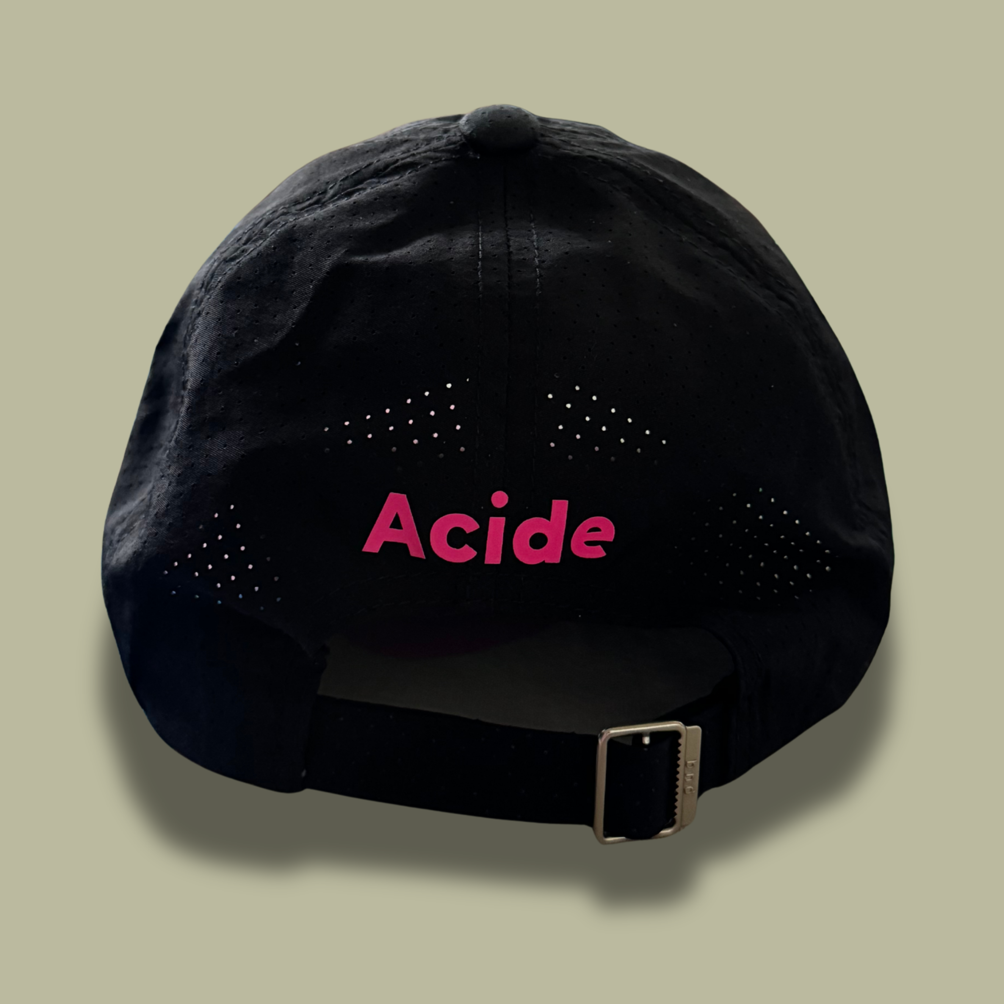Gorra super dry Acide negro con rosa neón