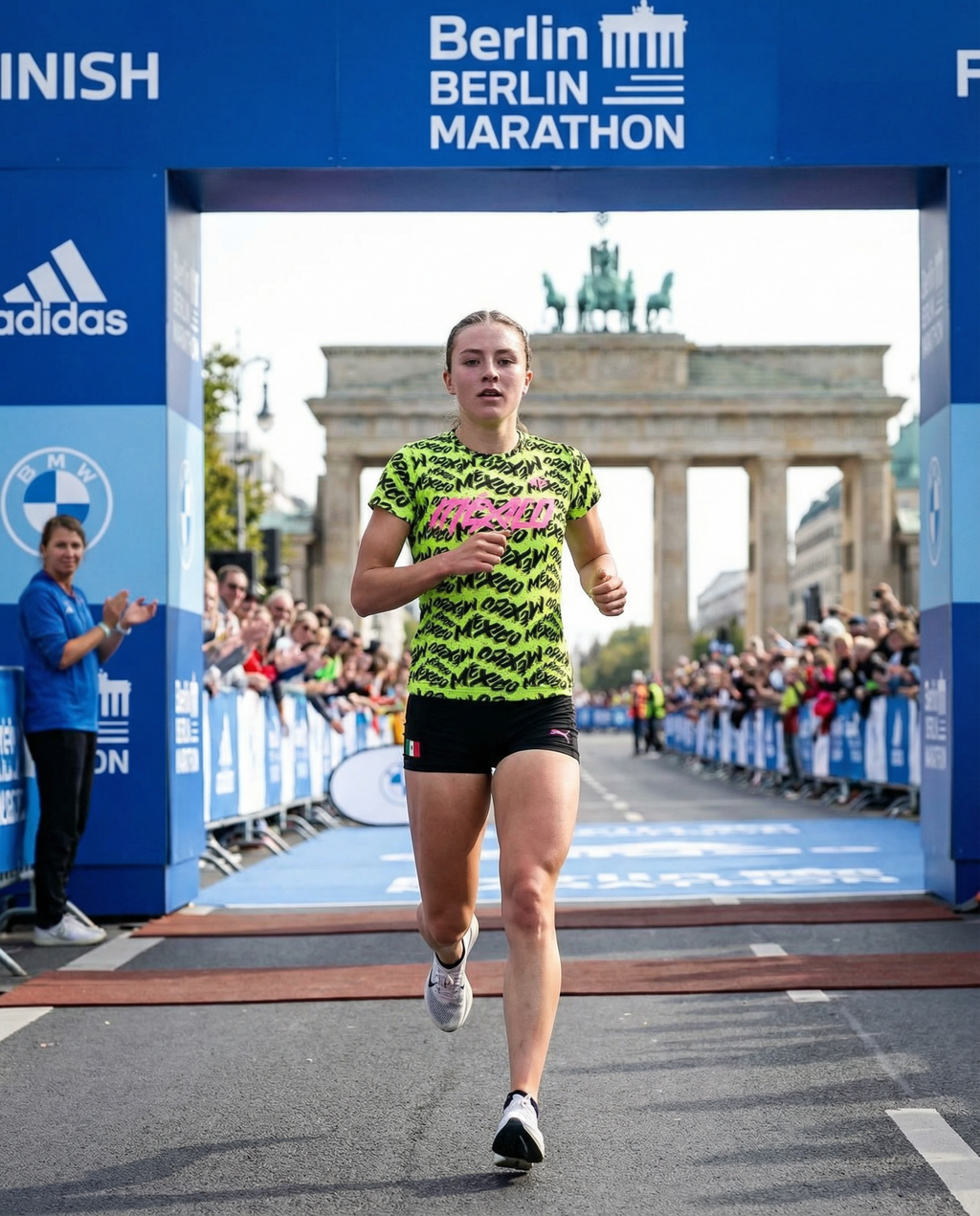 Playera Manga Corta México neón Dama