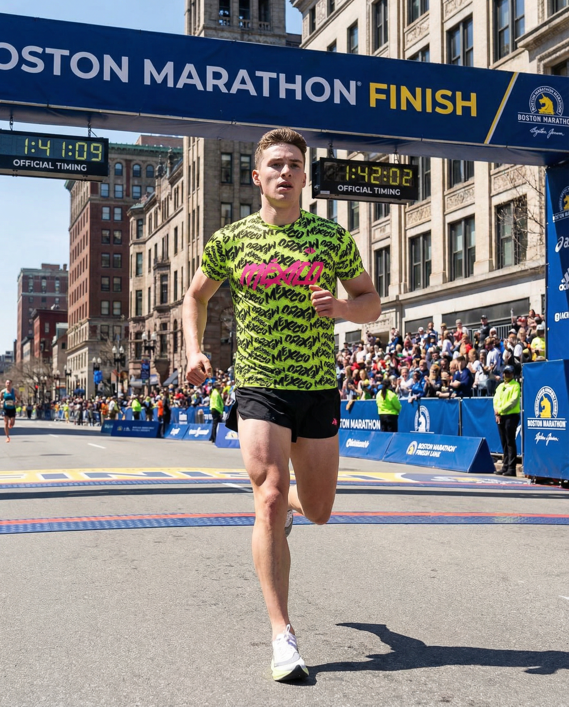 Playera Manga Corta México neón  Caballero