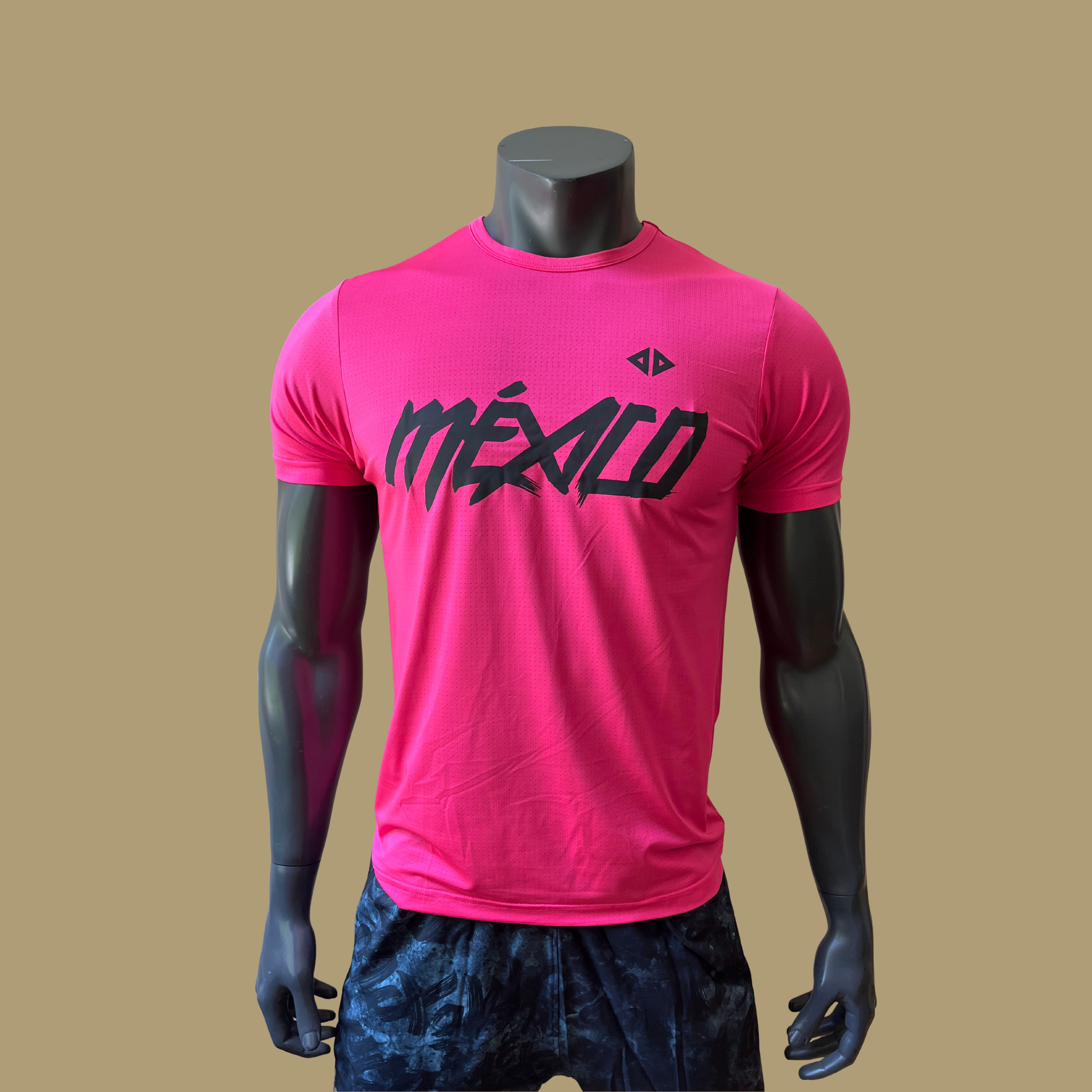 Playera México rosa neón caballero