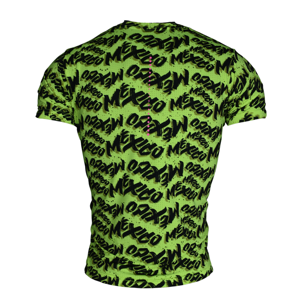 Playera Manga Corta México neón  Caballero