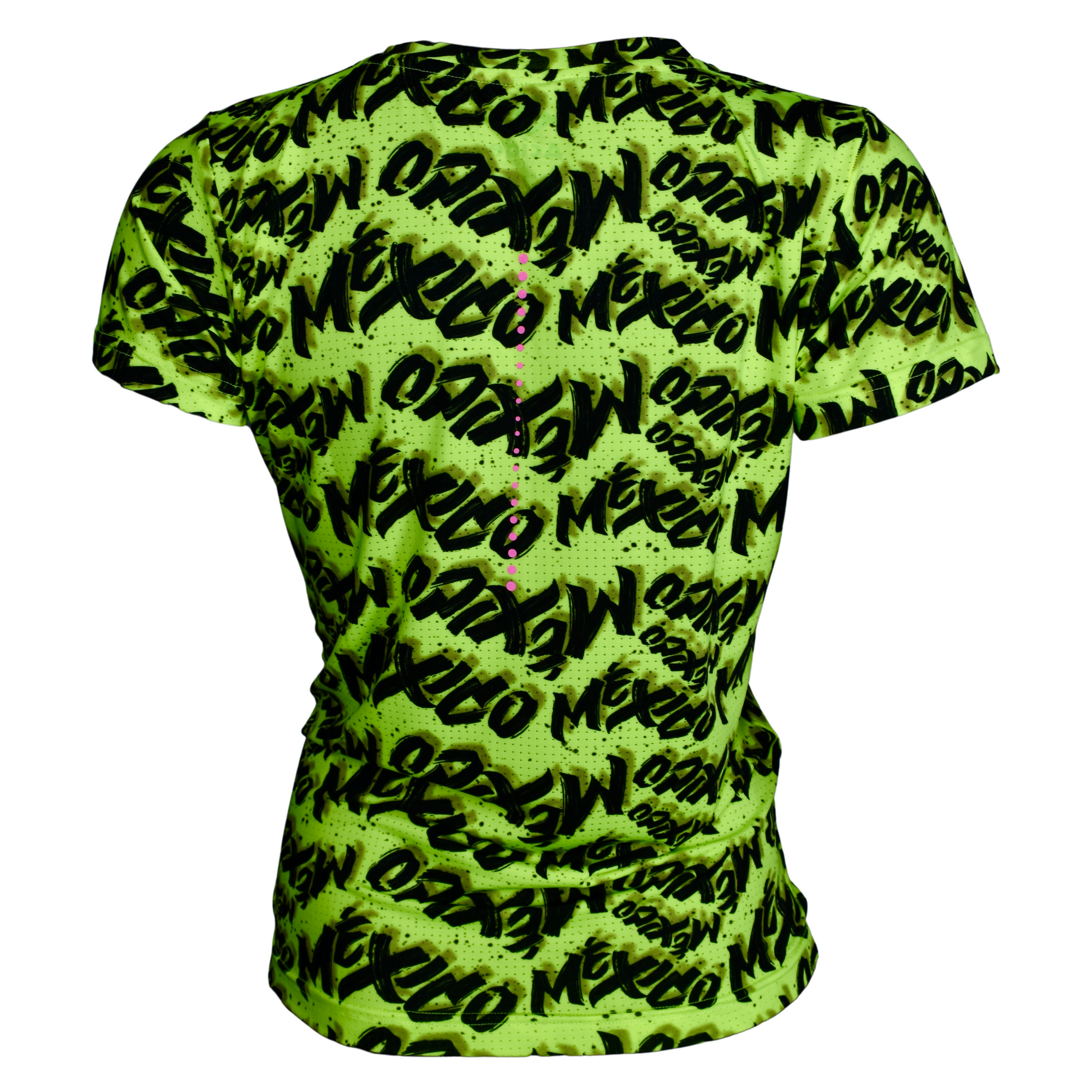 Playera Manga Corta México neón Dama
