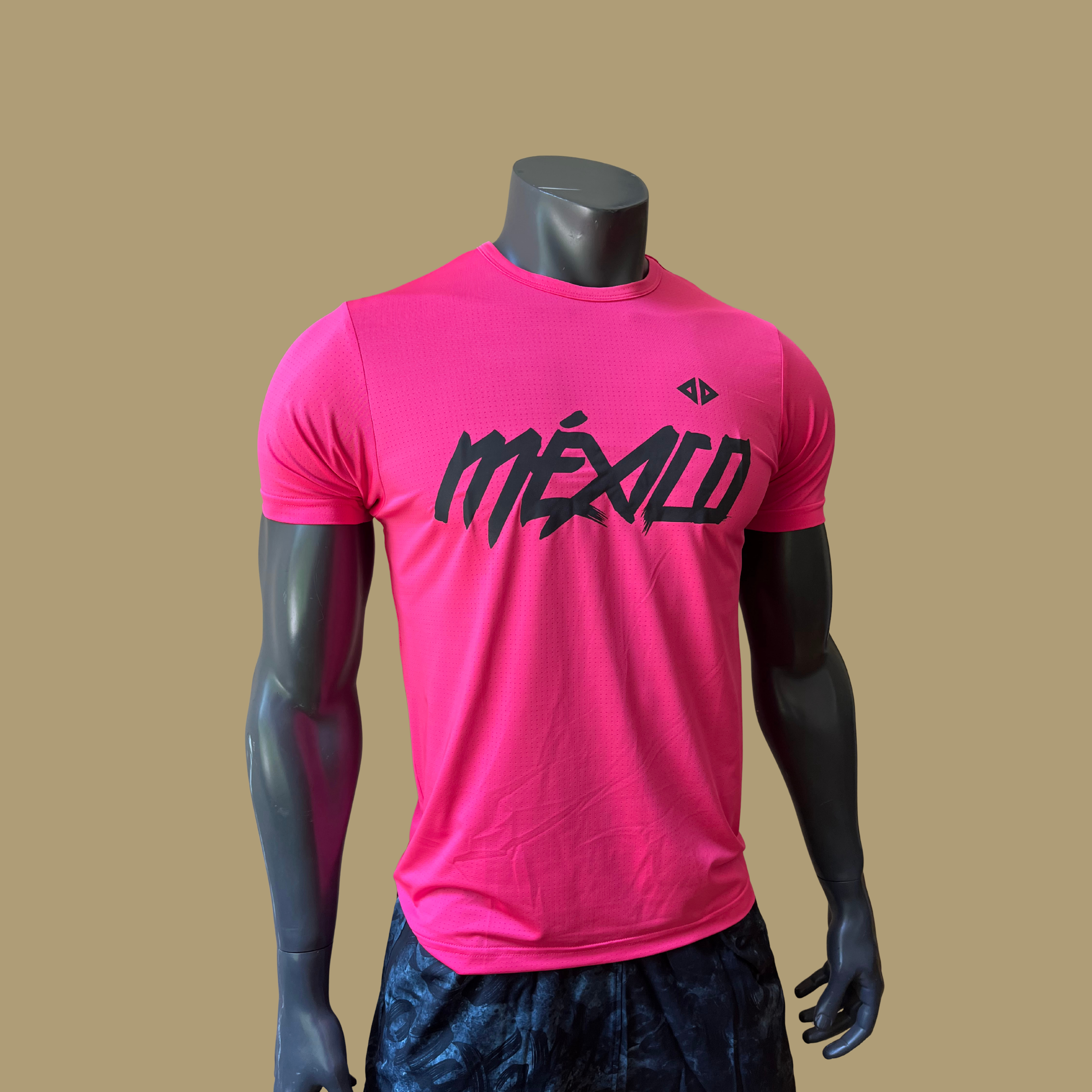Playera México rosa neón caballero