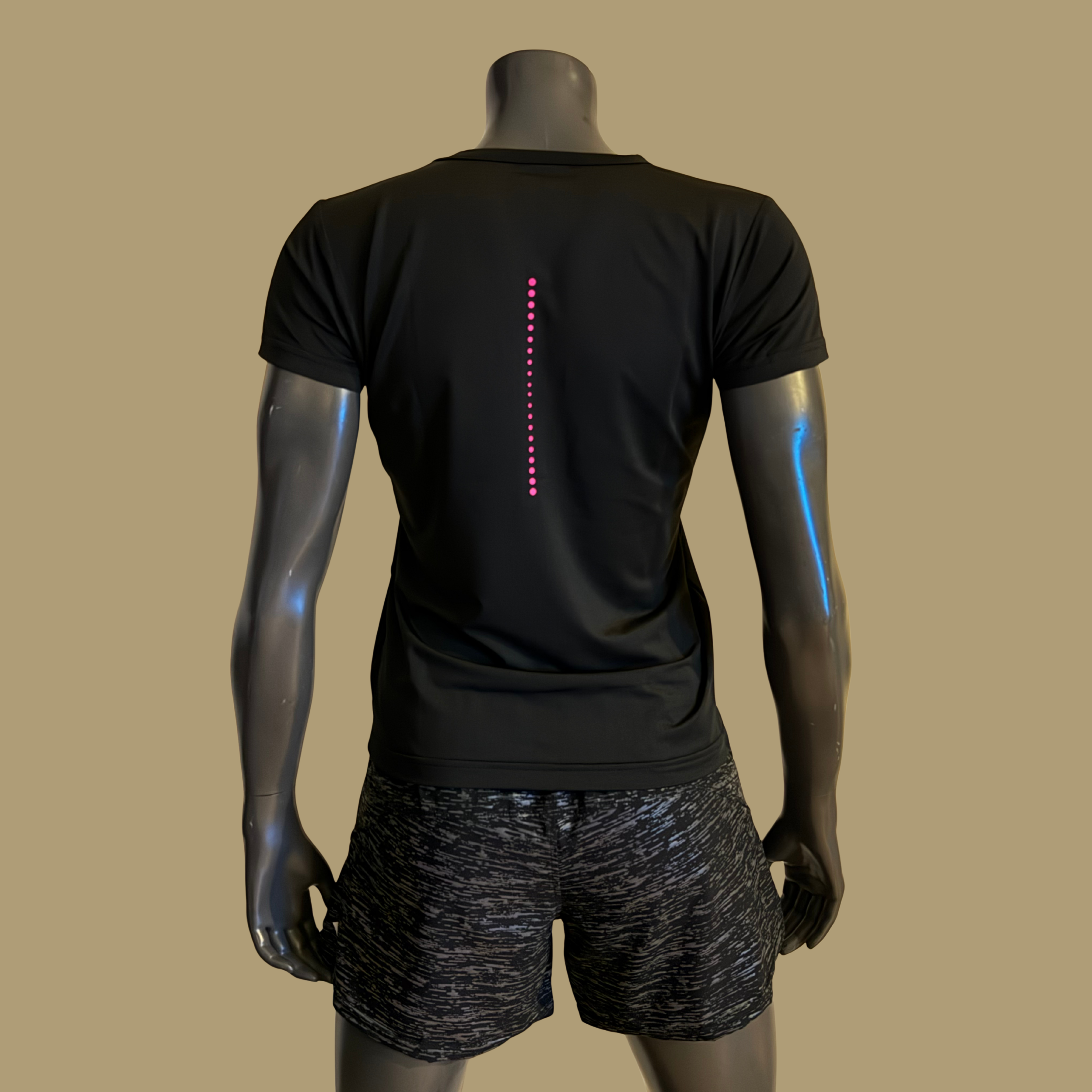 Playera México negro con rosa neón Dama