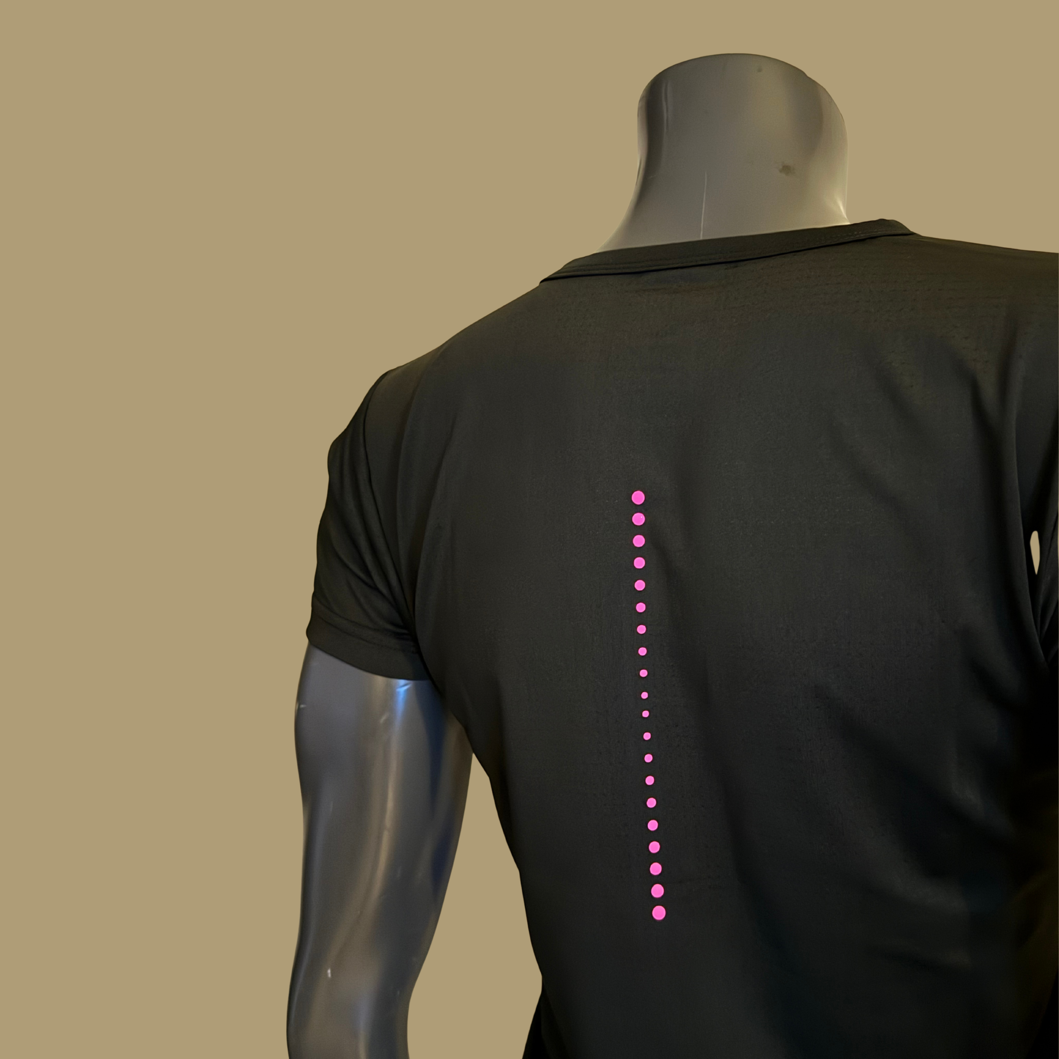 Playera México negro con rosa neón Dama