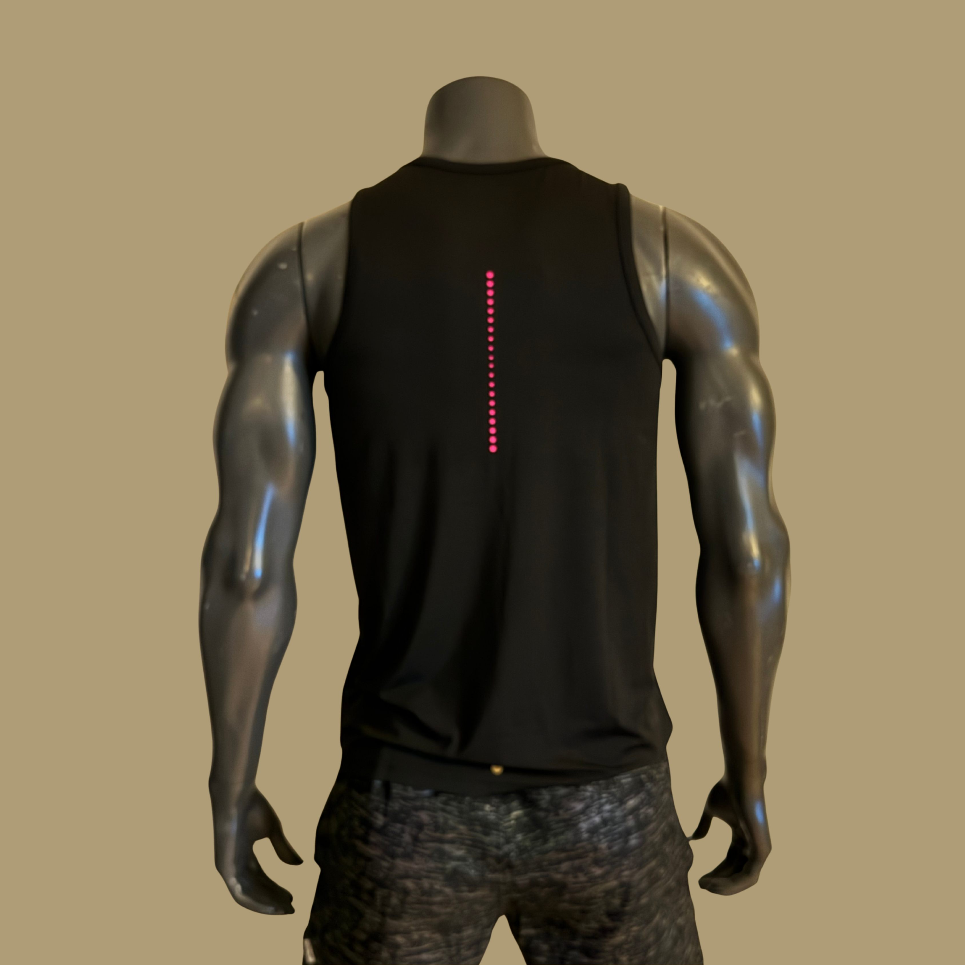 Camiseta México negro con rosa neón caballero