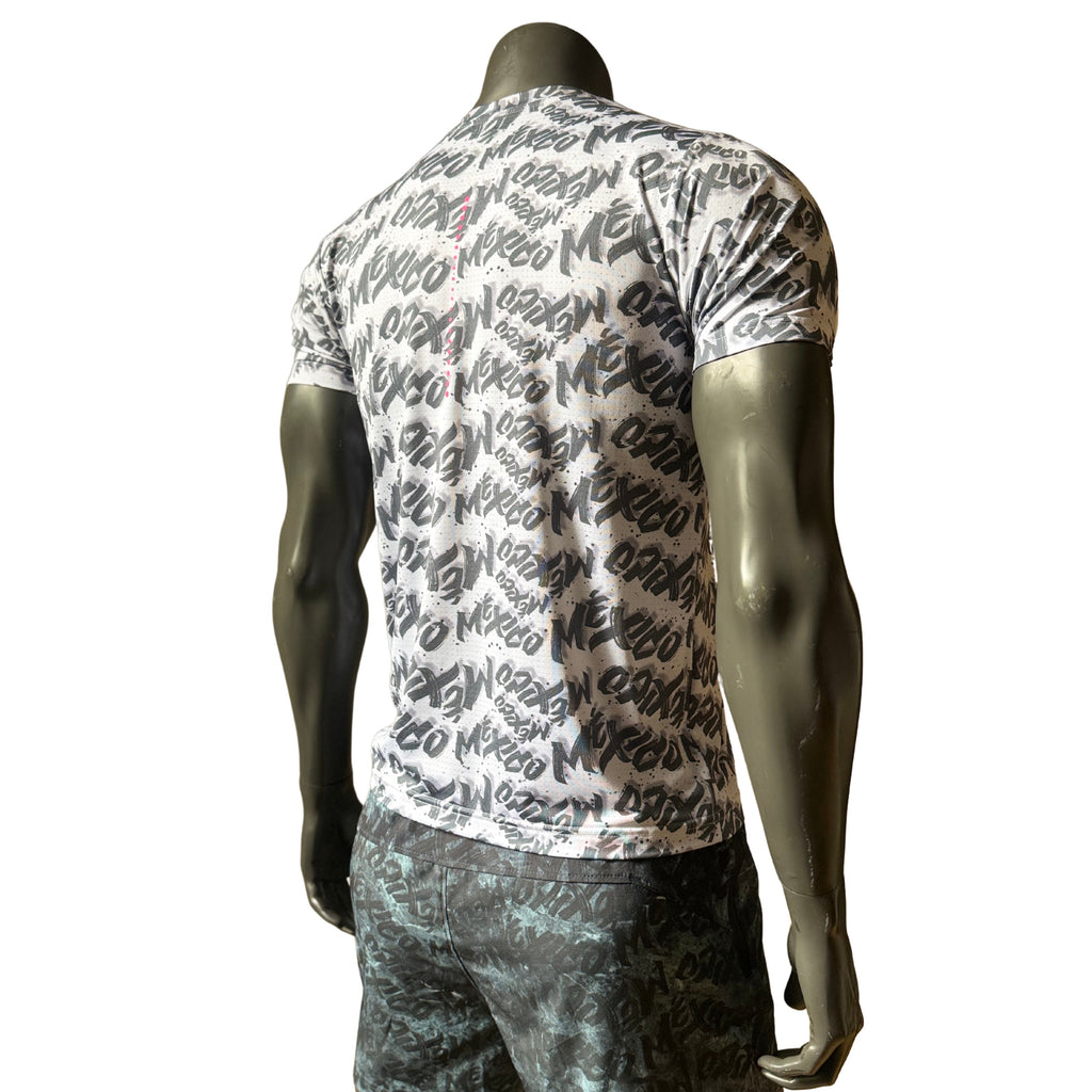 Playera Manga Corta México neón gray Caballero