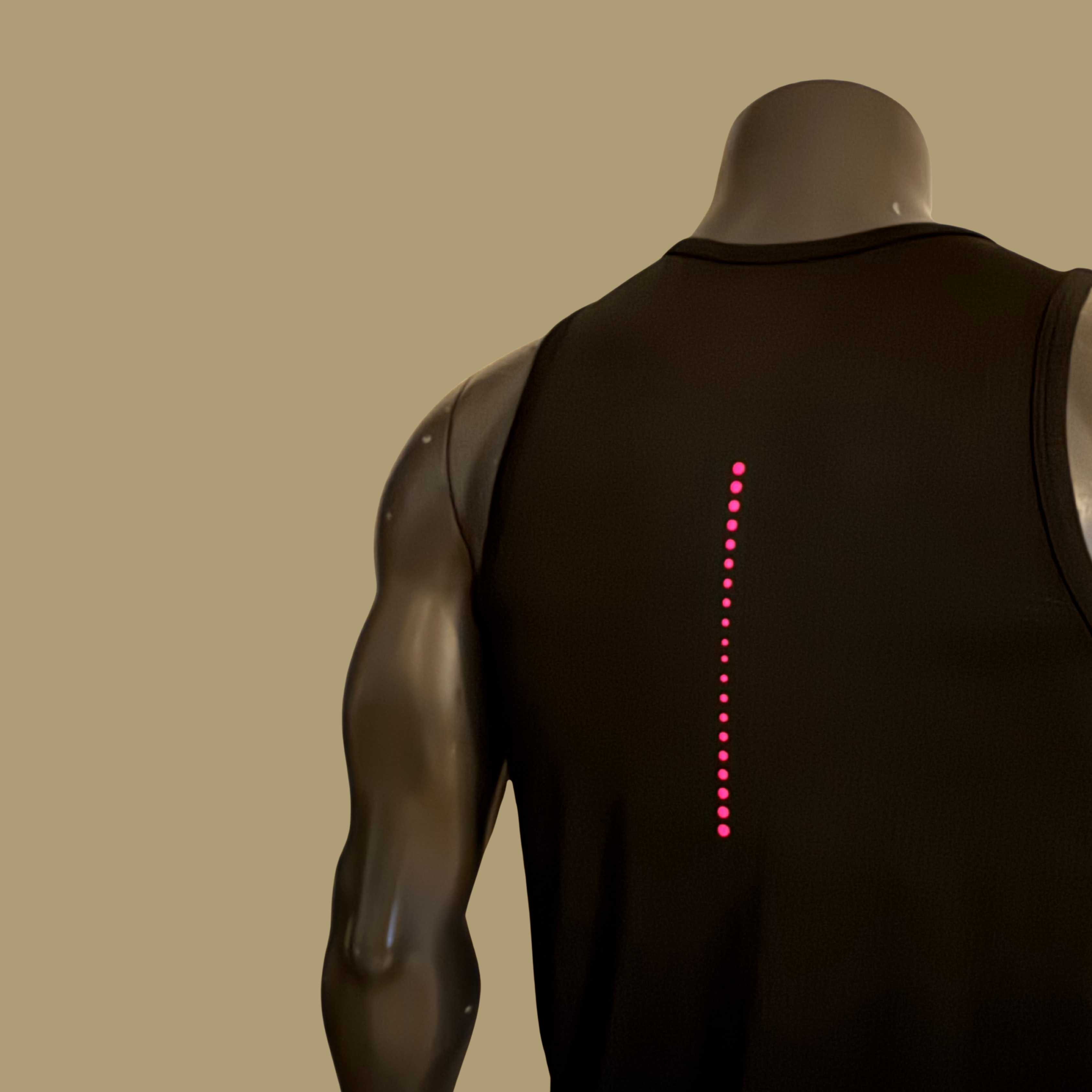 Camiseta México negro con rosa neón caballero