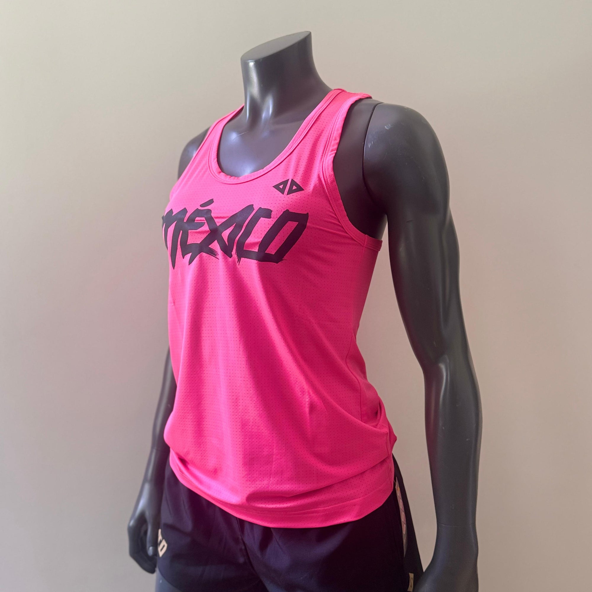 Camiseta México rosa neón Dama