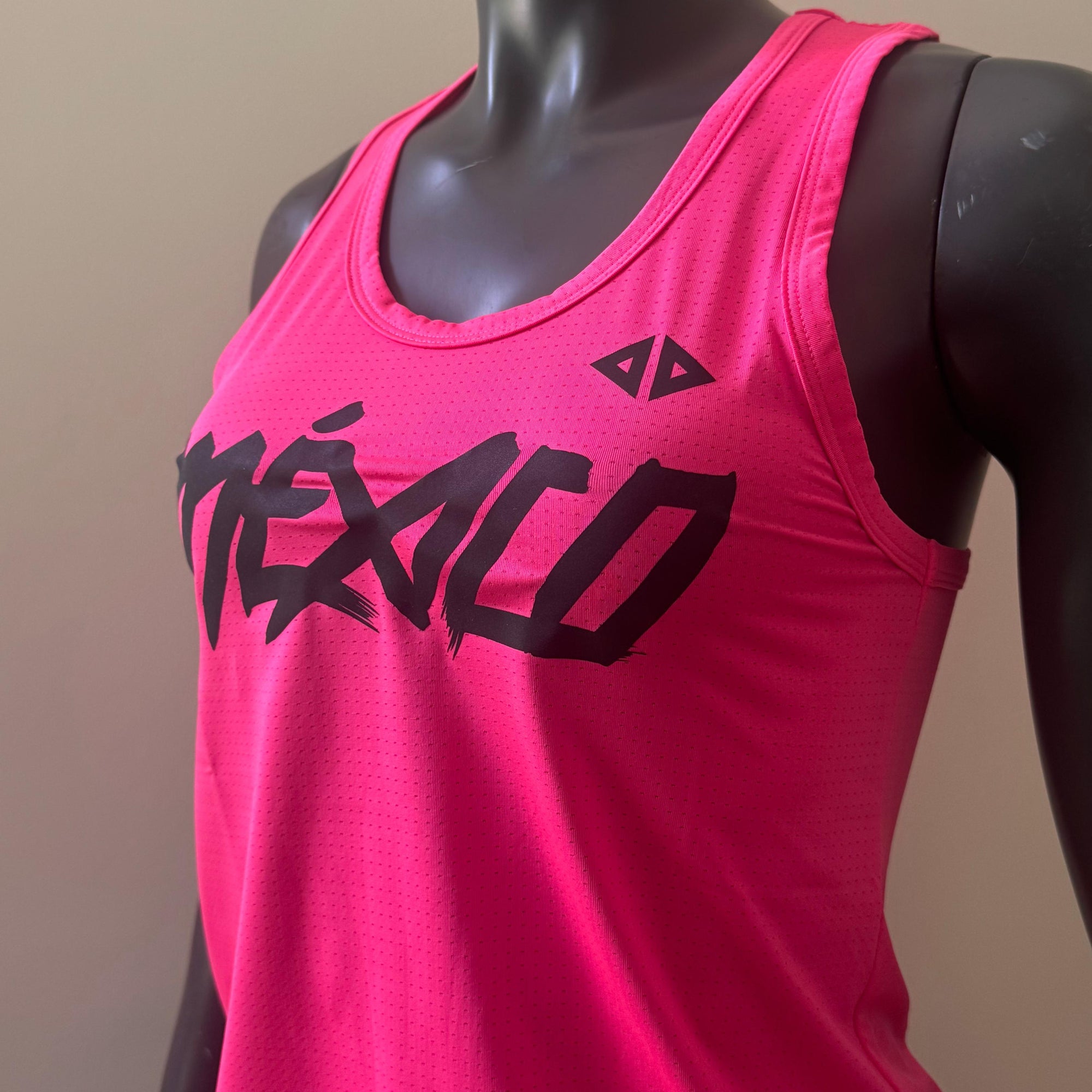Camiseta México rosa neón Dama