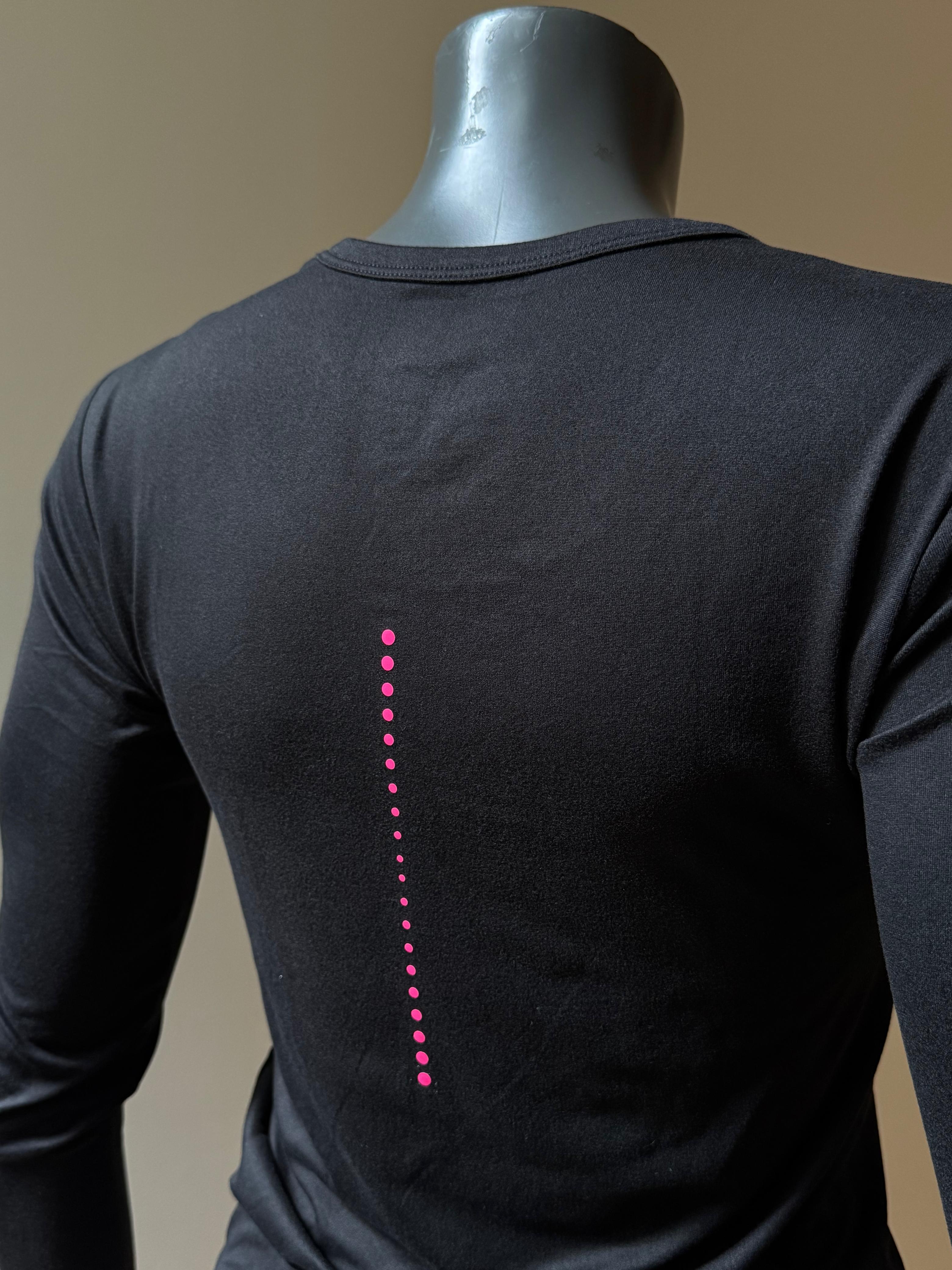 playera M/L México Negro con rosa neón dama