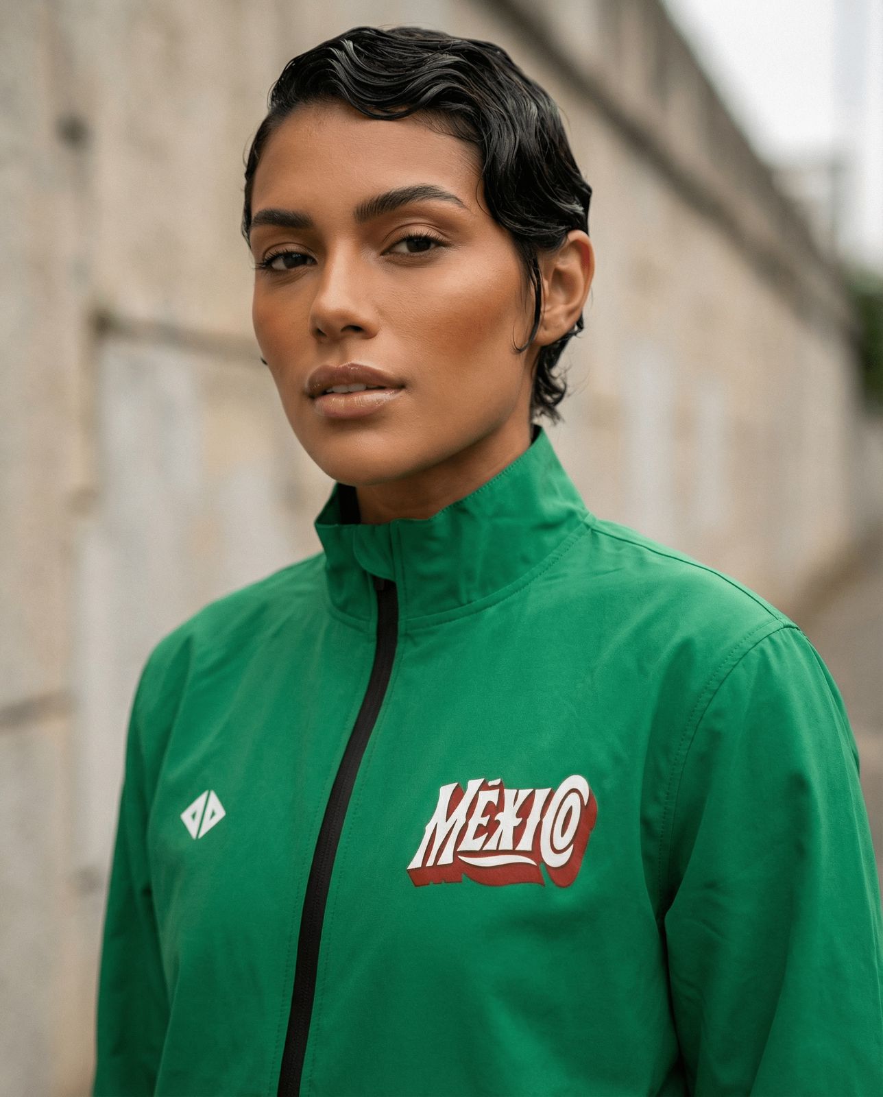 Rompevientos México verde  retro Dama