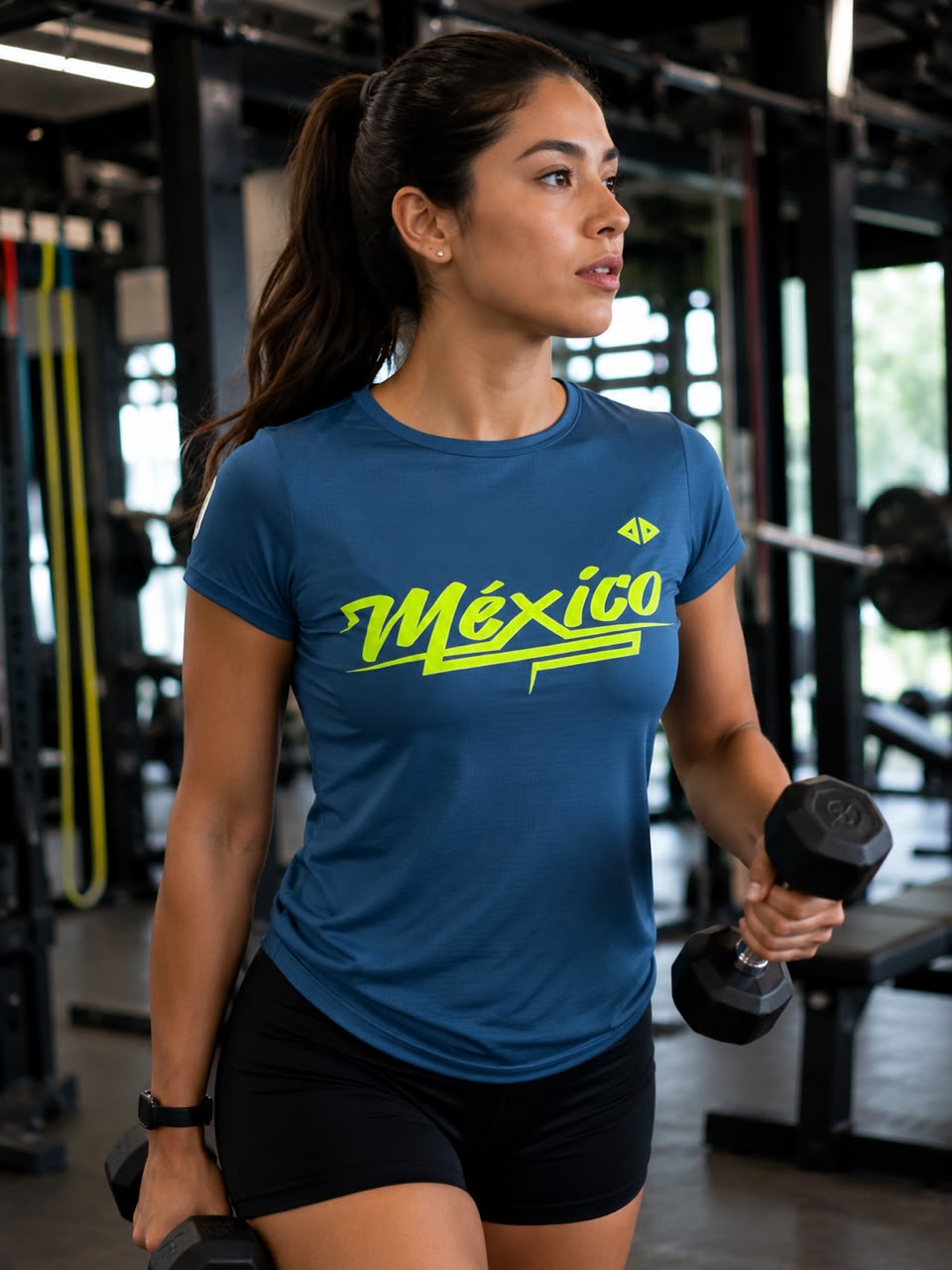 Playera High Energy Azul Dama