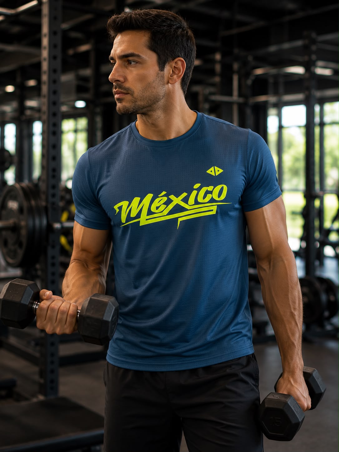 Playera High Energy Azul Caballero