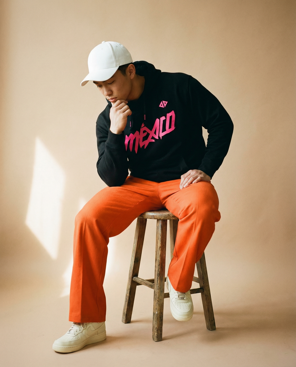 Sudadera Acide México Negro - Rosa