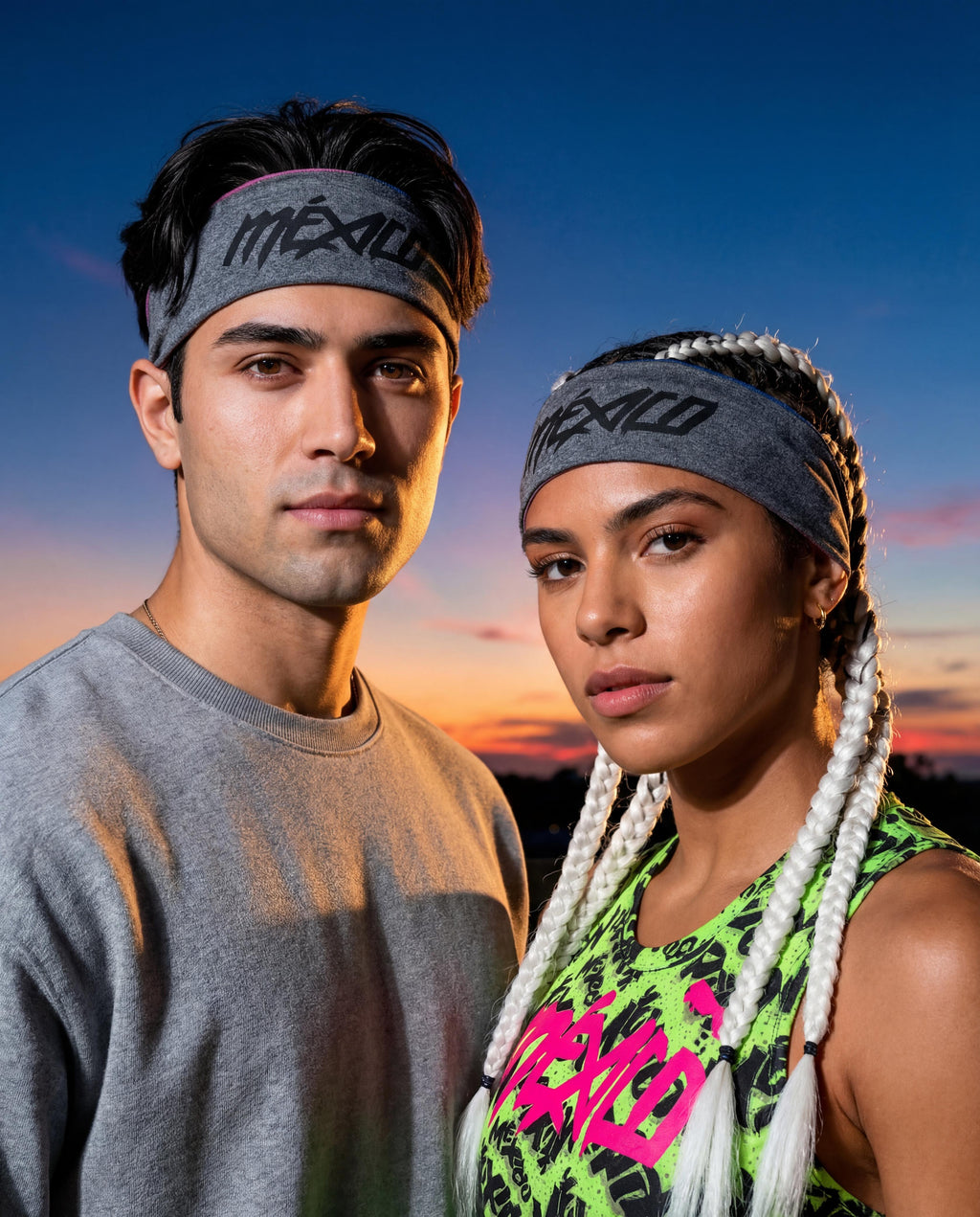 Banda de cabeza México Gris Oxford