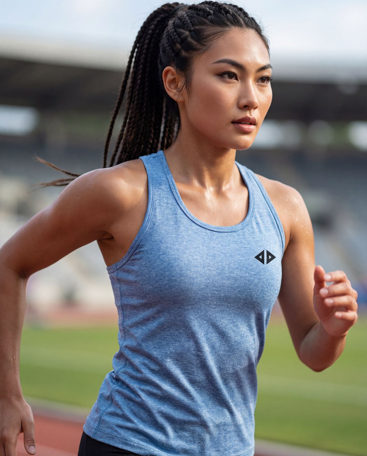 Camiseta Azul Cielo Jaspe Dama