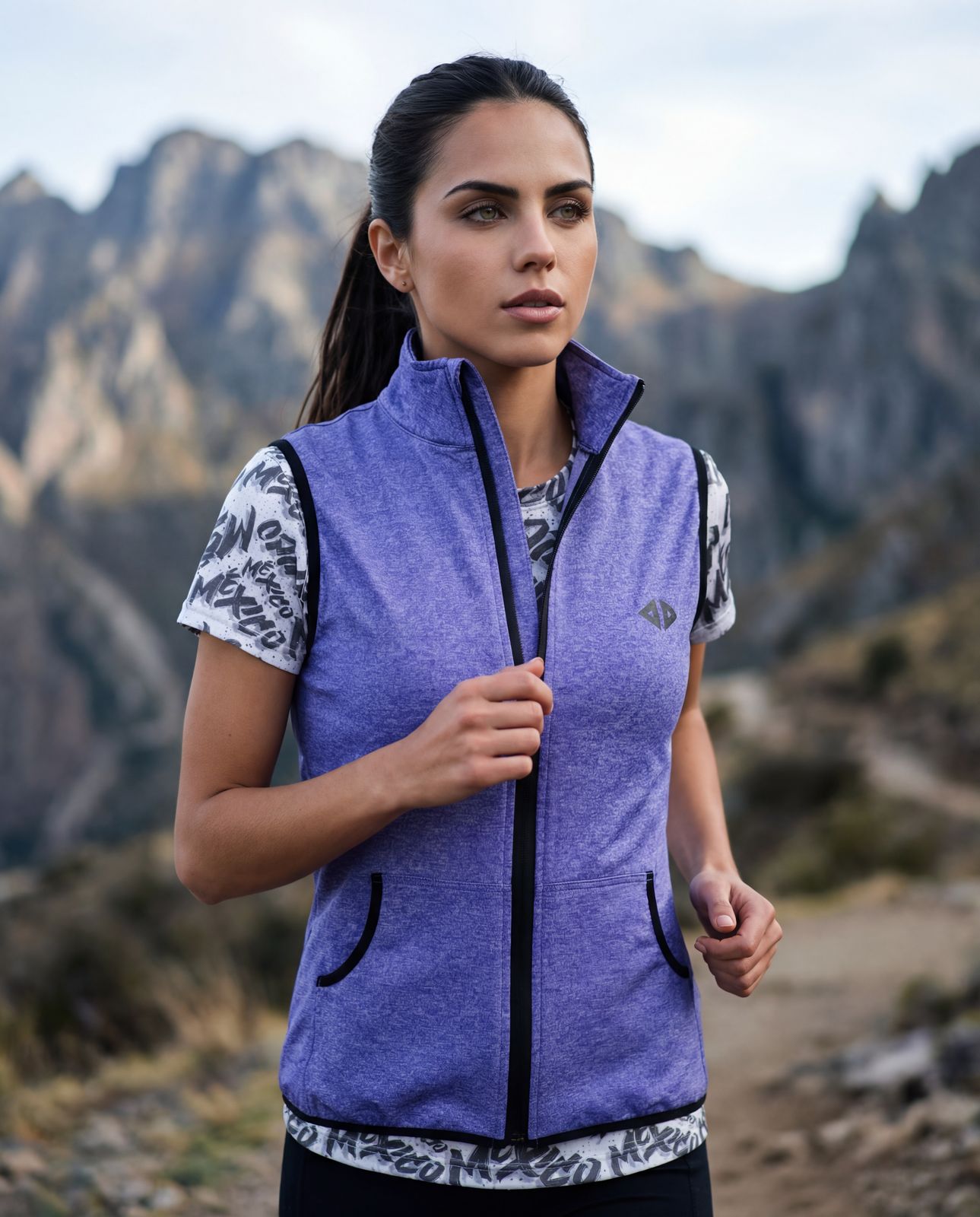 Chaleco Repel Lila Dama