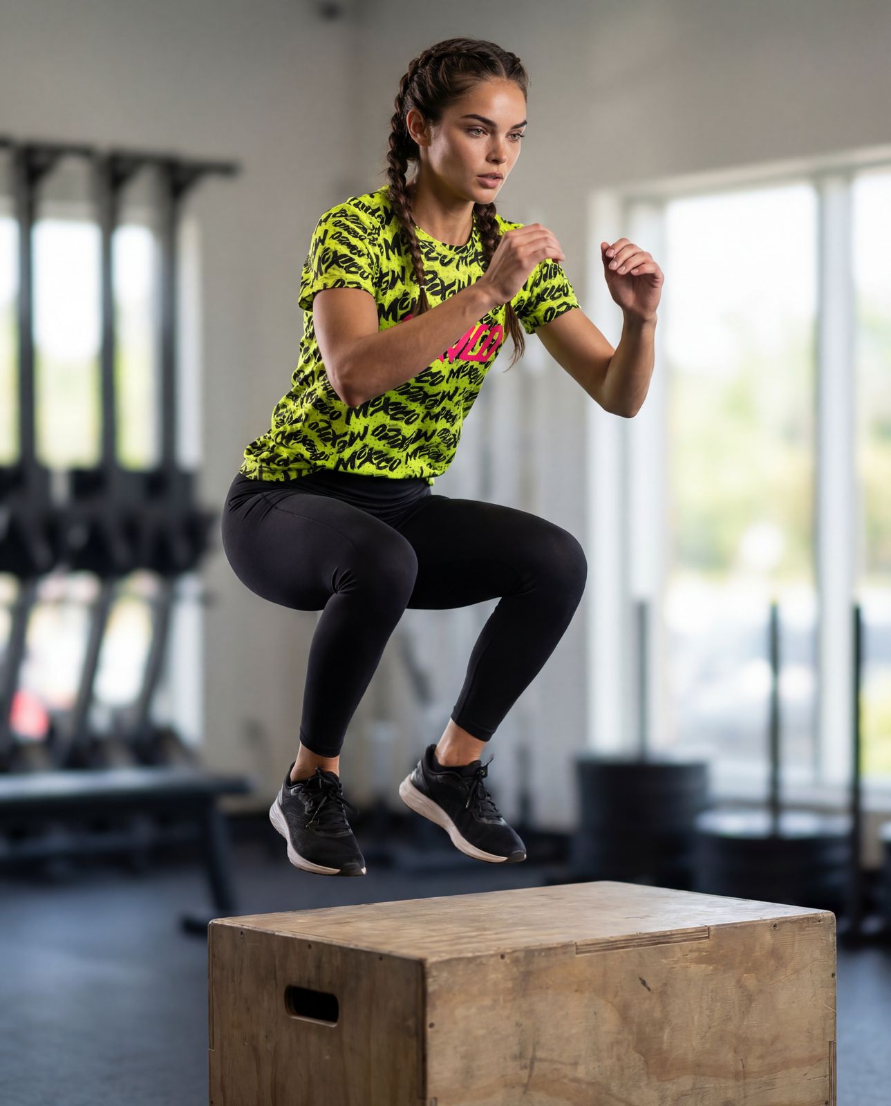 Playera Manga Corta México neón Dama