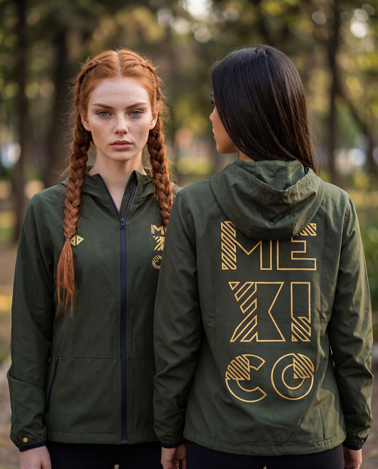 Rompevientos Repel México POP verde c dorado dama