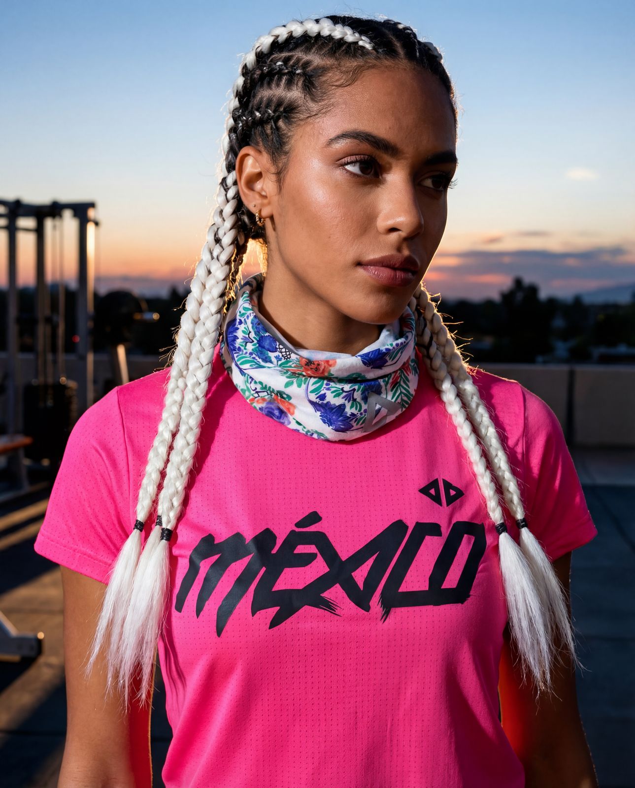 Cuello tubular Skull flowers