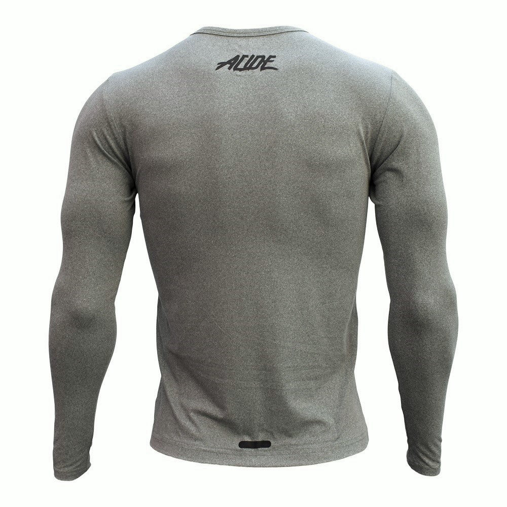 Playera Gris Jaspe Manga Larga Caballero
