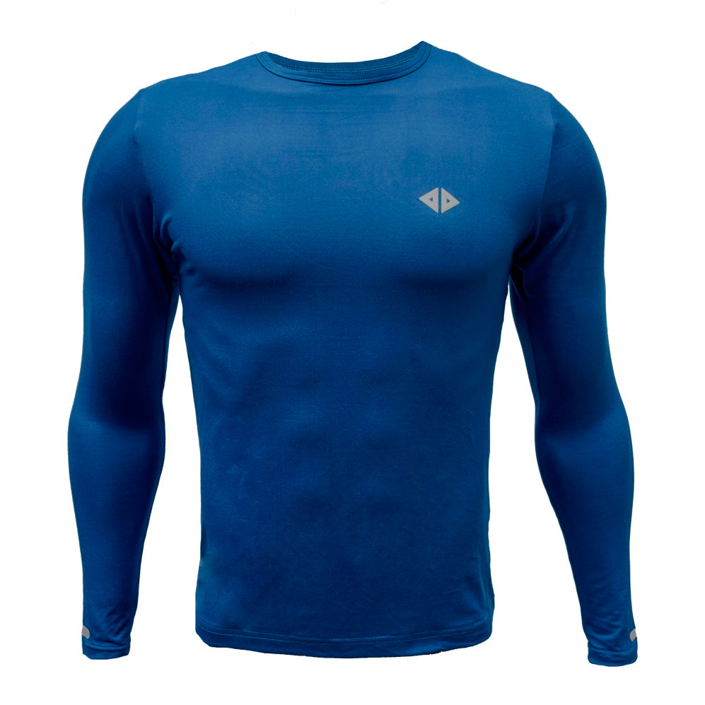 Playera Manga Larga Azul Jade Caballero