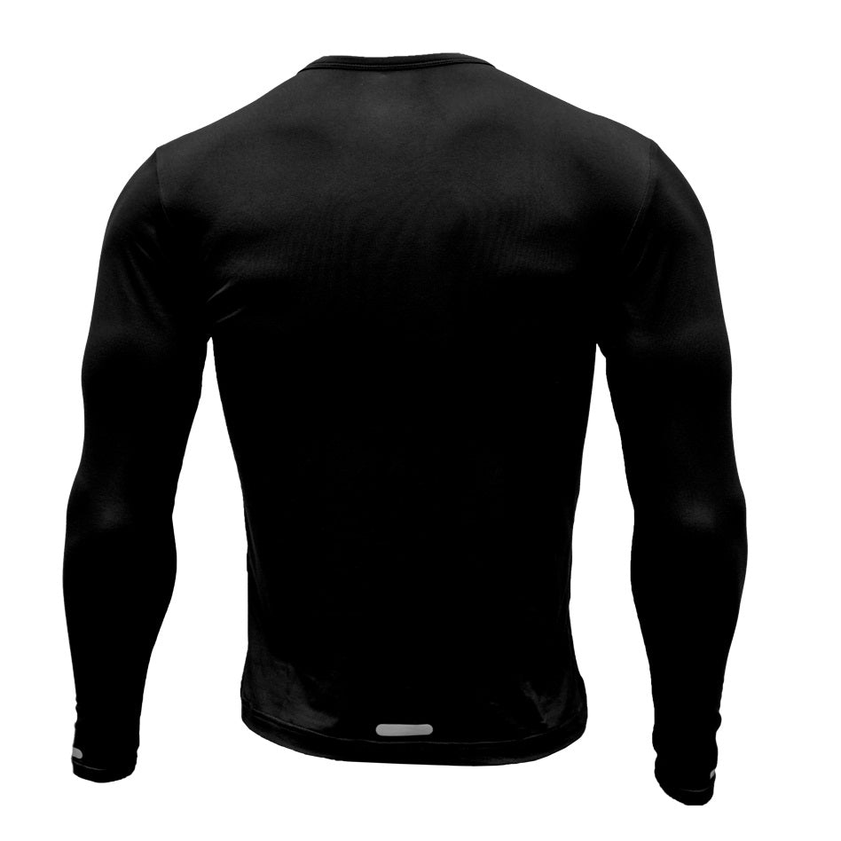 Playera Manga Larga Negro Caballero