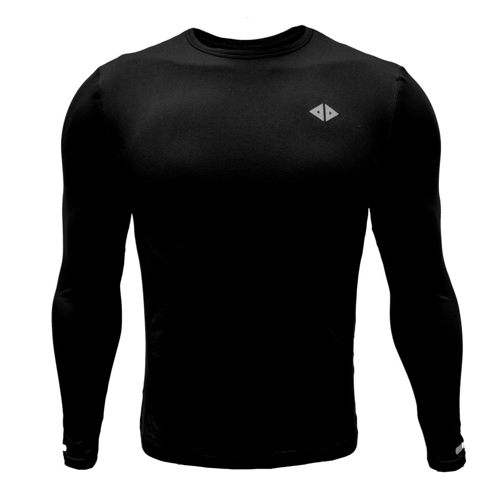 Playera Manga Larga Negro Caballero
