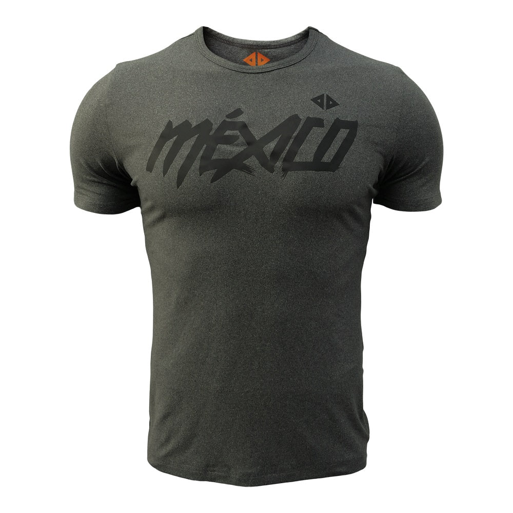playera México Quetzalcoatl Gris Oxford Caballero