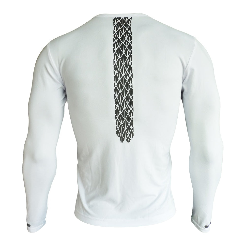 playera M/L México Quetzalcoatl Blanco caballero