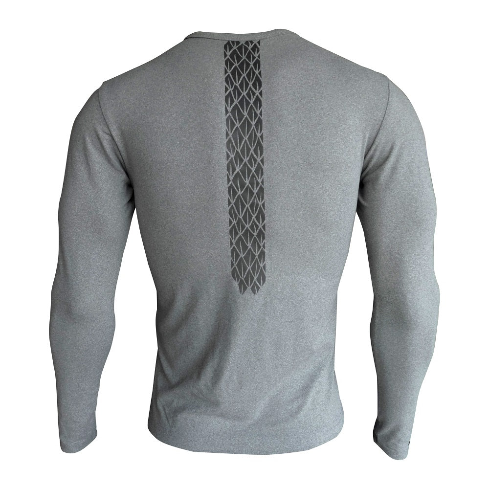 playera M/L México Quetzalcoatl Gris caballero