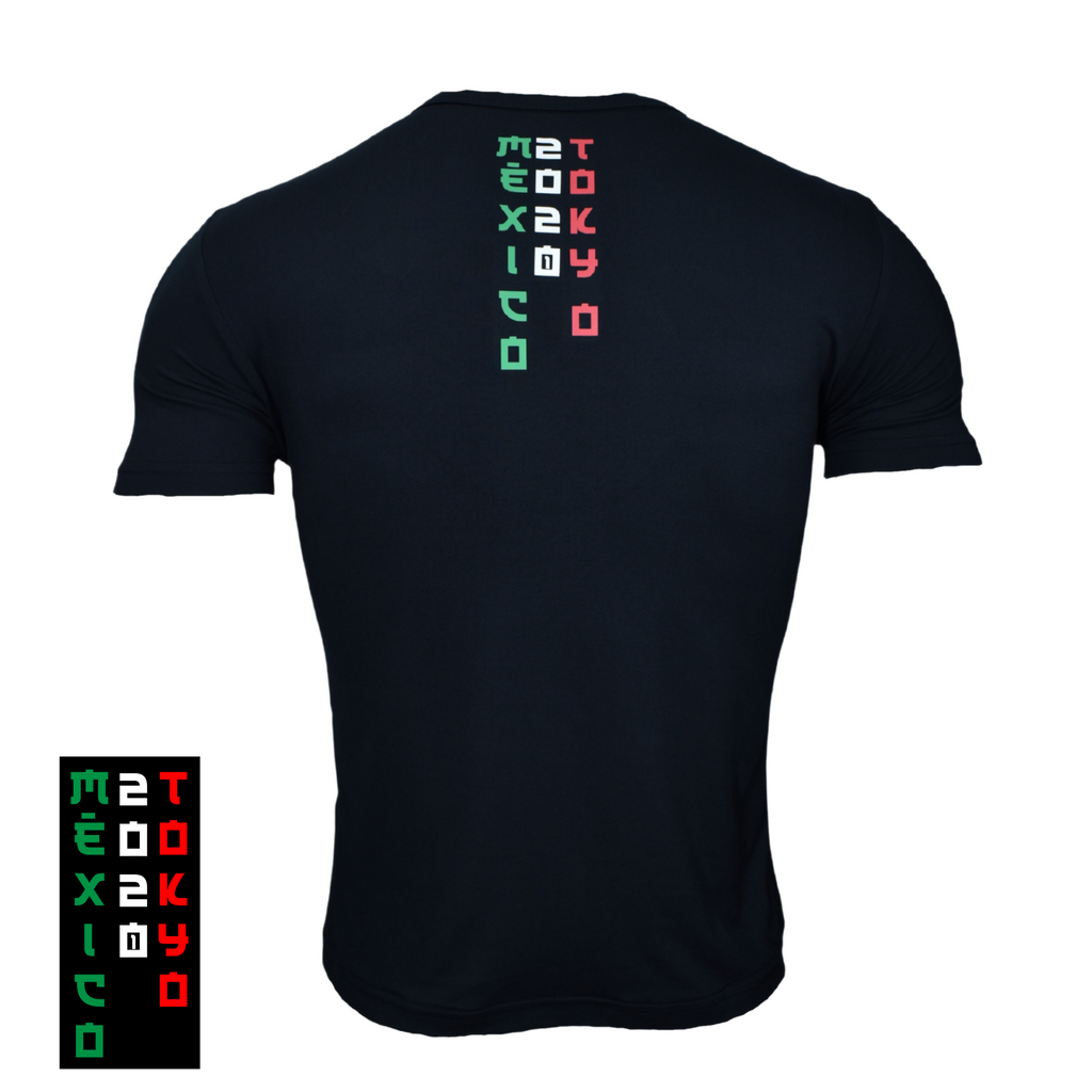 Playera Manga Corta México Tokyo Negro caballero
