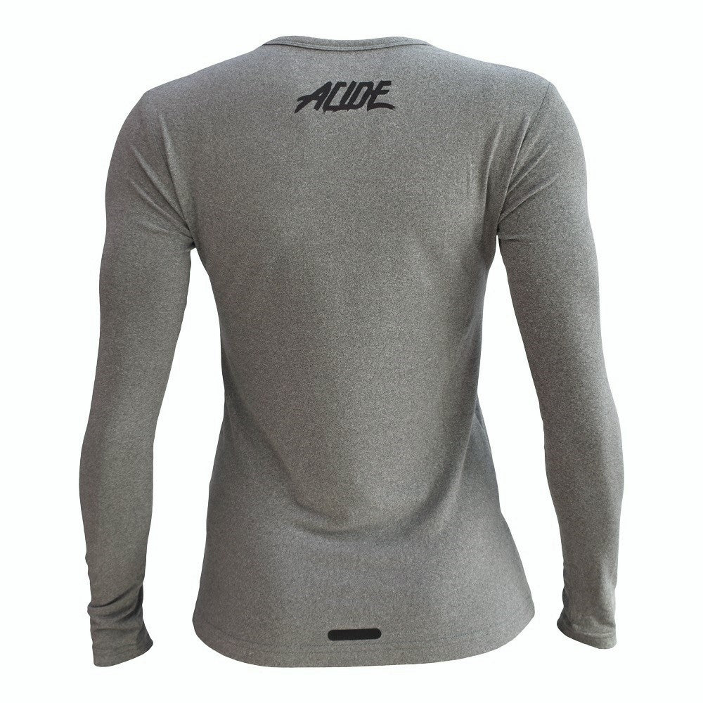 Playera Gris Jaspe Manga Larga Dama