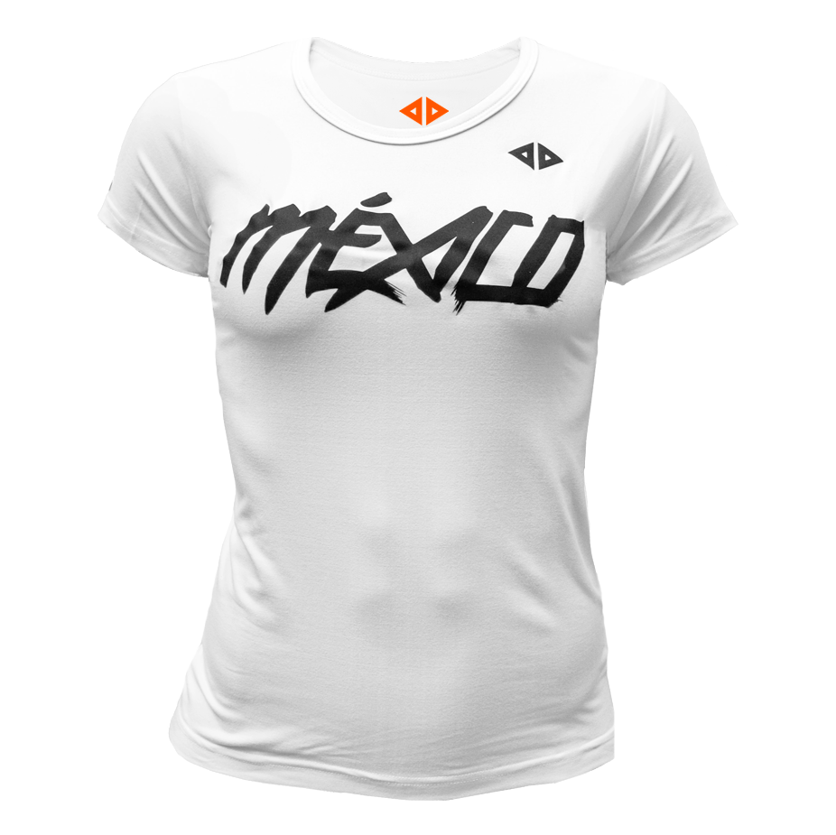 Playera México Quetzalcoatl Blanco Dama