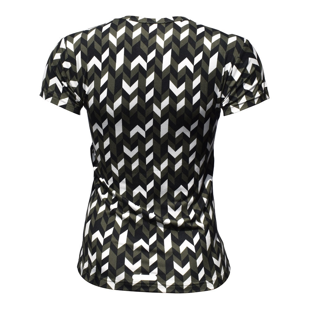Playera Two Lines Verde Dama