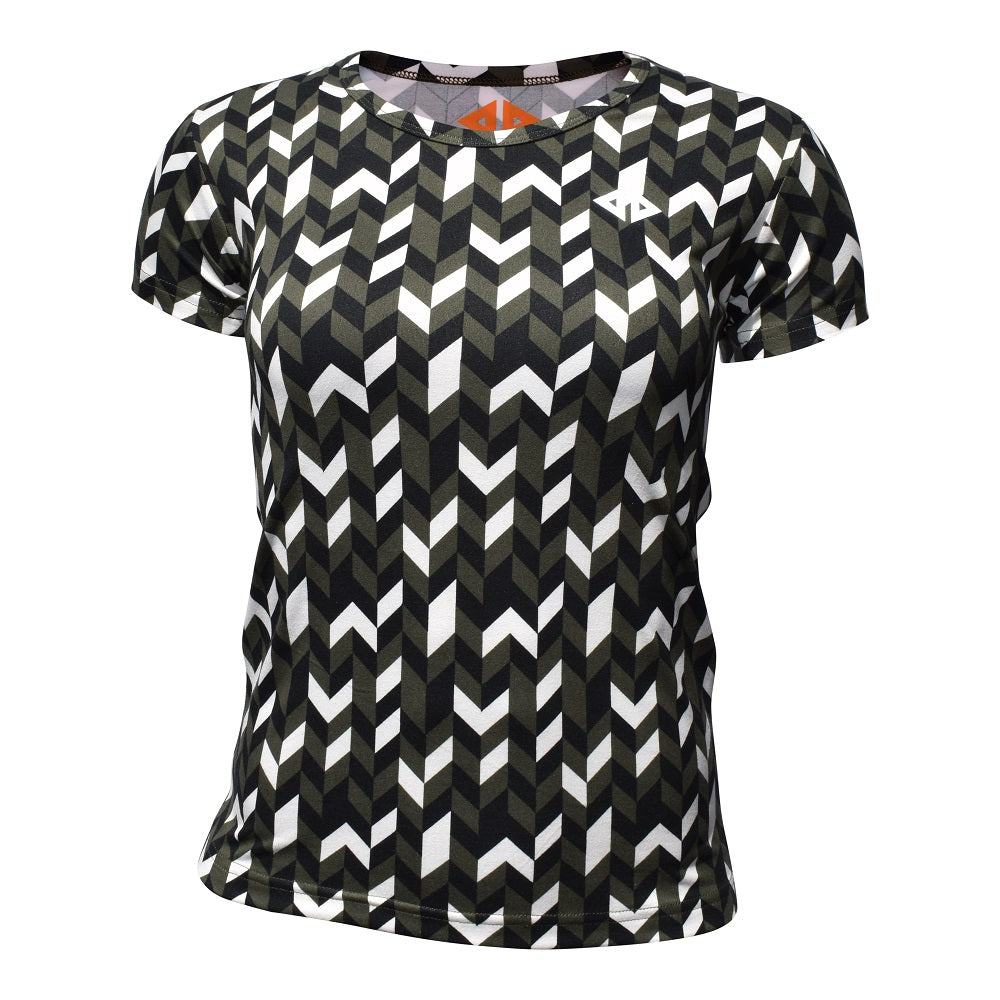 Playera Two Lines Verde Dama