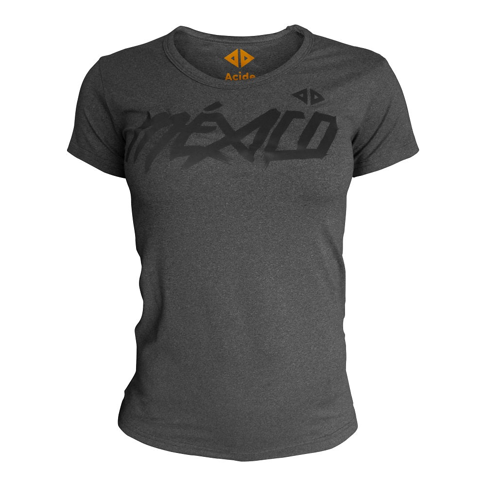 playera México Quetzalcoatl Gris Oxford dama