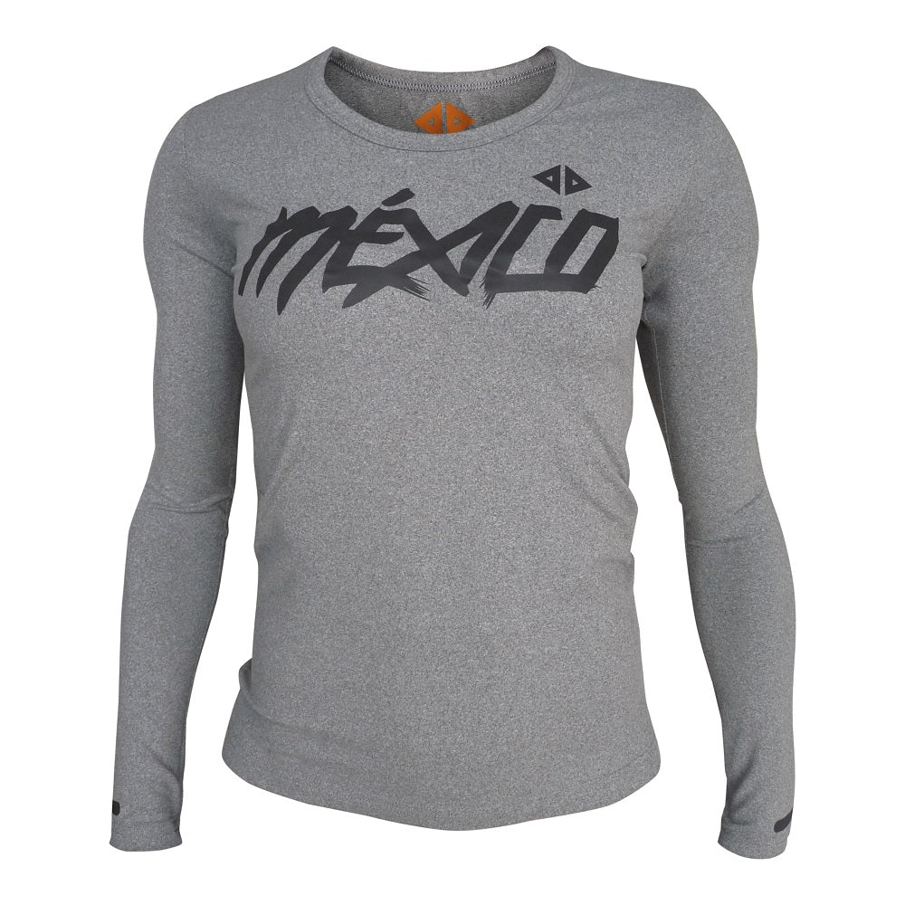 playera M/L México Quetzalcoatl Gris dama